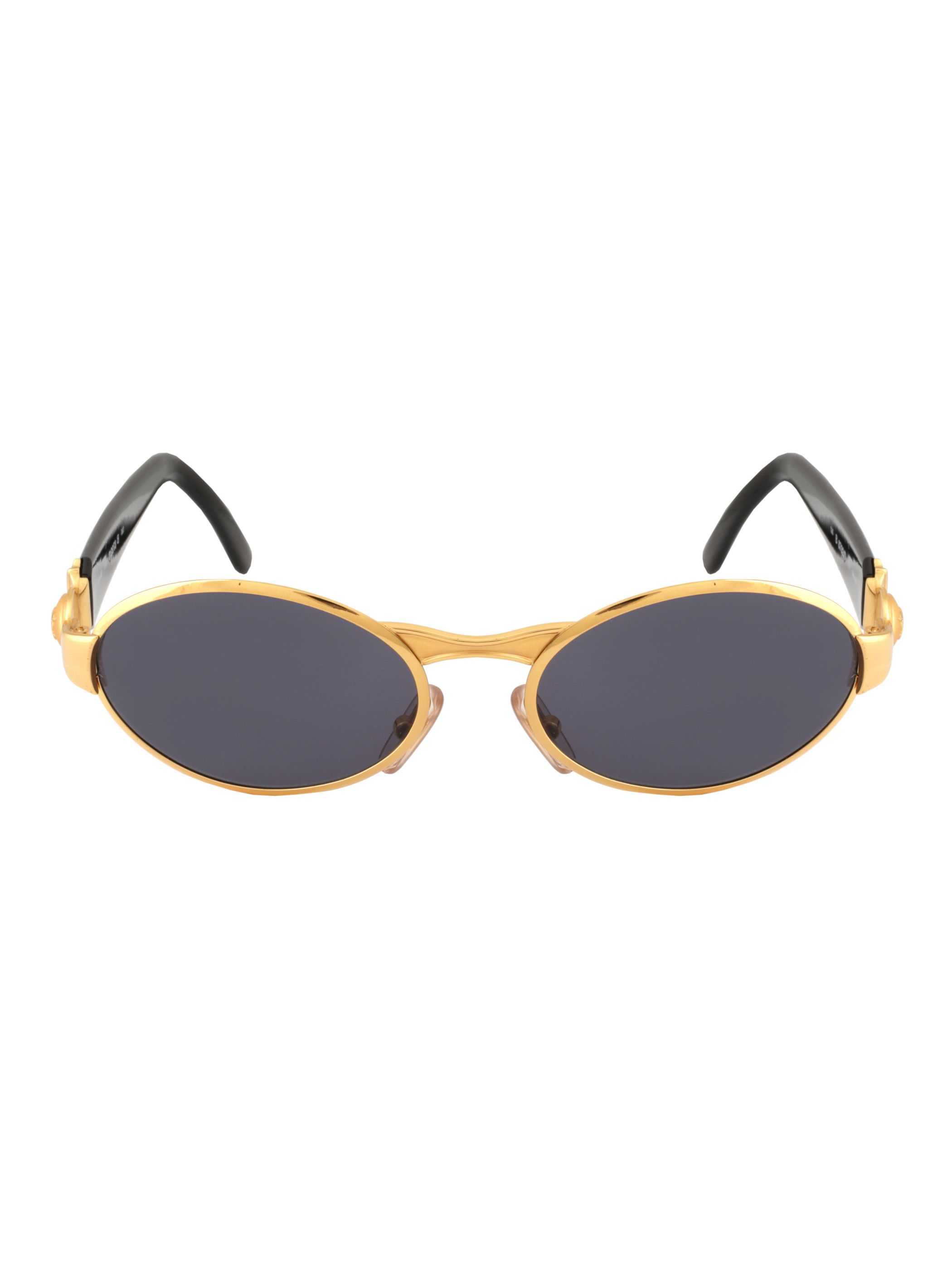 Burberry Burberry’s ’90s Gold Black Oval Sunglasses Size ONE SIZE - 3 Thumbnail