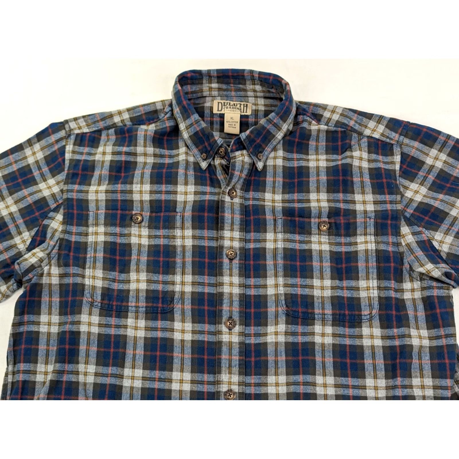 Vintage Duluth Button-Up Shirt Men XL Plaid Lightweight Flannel Blue Red Check Casual Workwear Long Sleeve Button-Down Shirt Size US XL / EU 56 / 4 - 3 Thumbnail