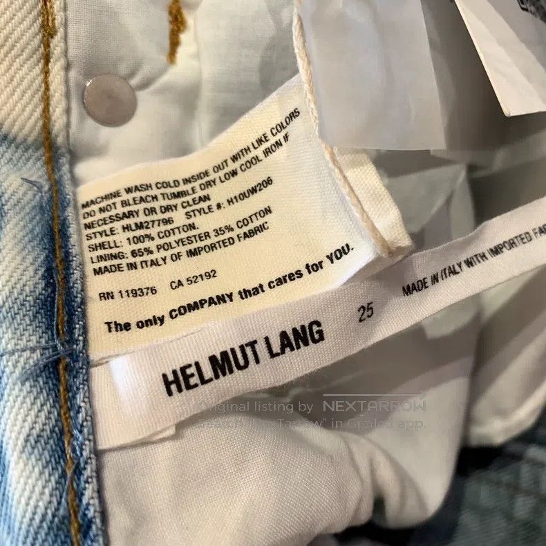 Helmut Lang HELMUT LANG size 25 Indigo and White Tie-Dye Denim Pants Size US 26 / EU 42 - 4 Thumbnail