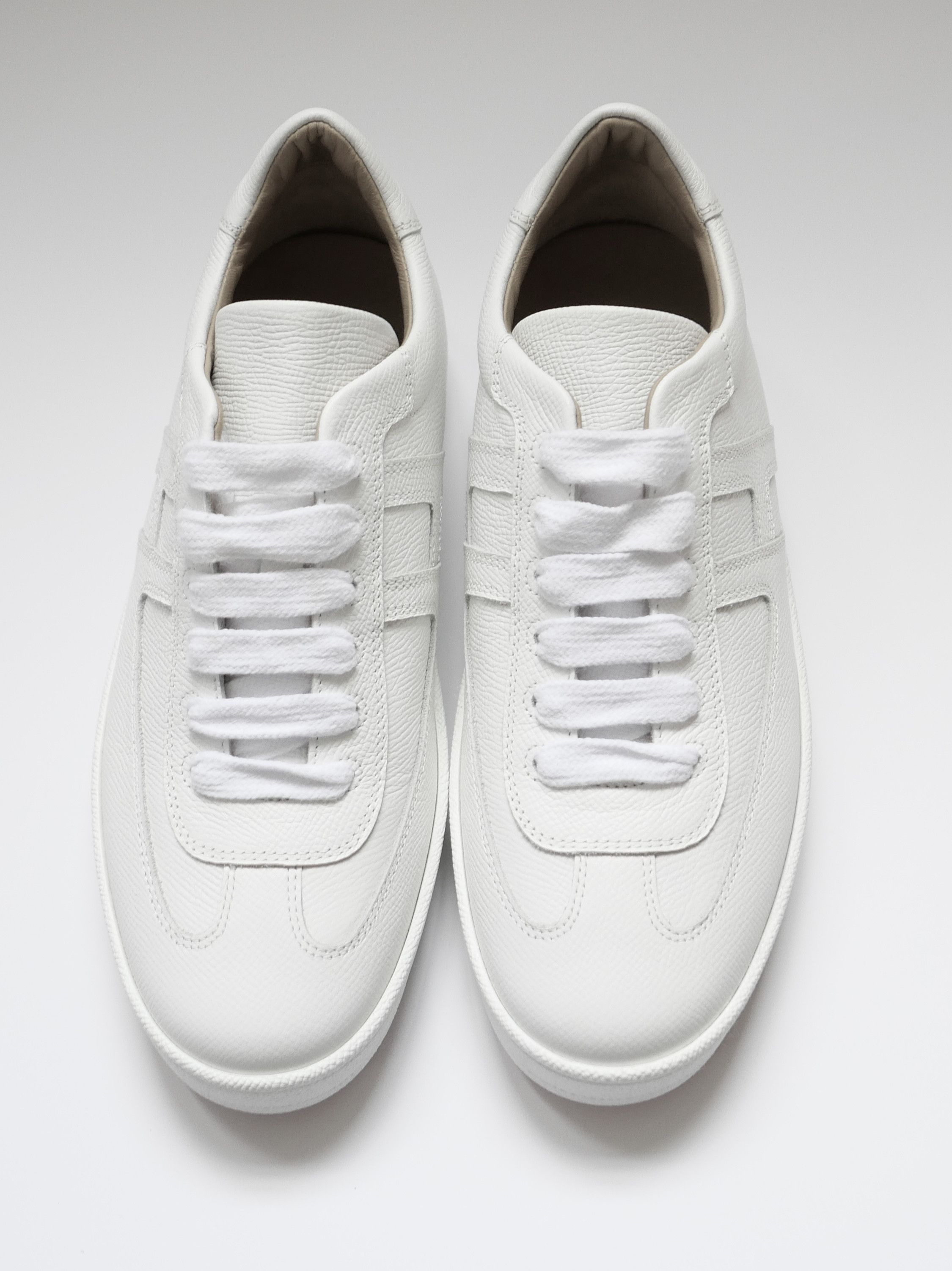 Hermes Hermes Boomerang Sneakers White Epsom Leather Size US 7 / IT 37 - 2 Thumbnail