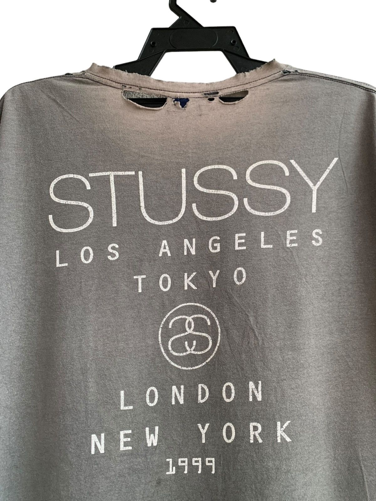 Stussy Vtg 90s Trashed Thin Sunfade Stussy International LATLNY Size US L / EU 52-54 / 3 - 14 Thumbnail