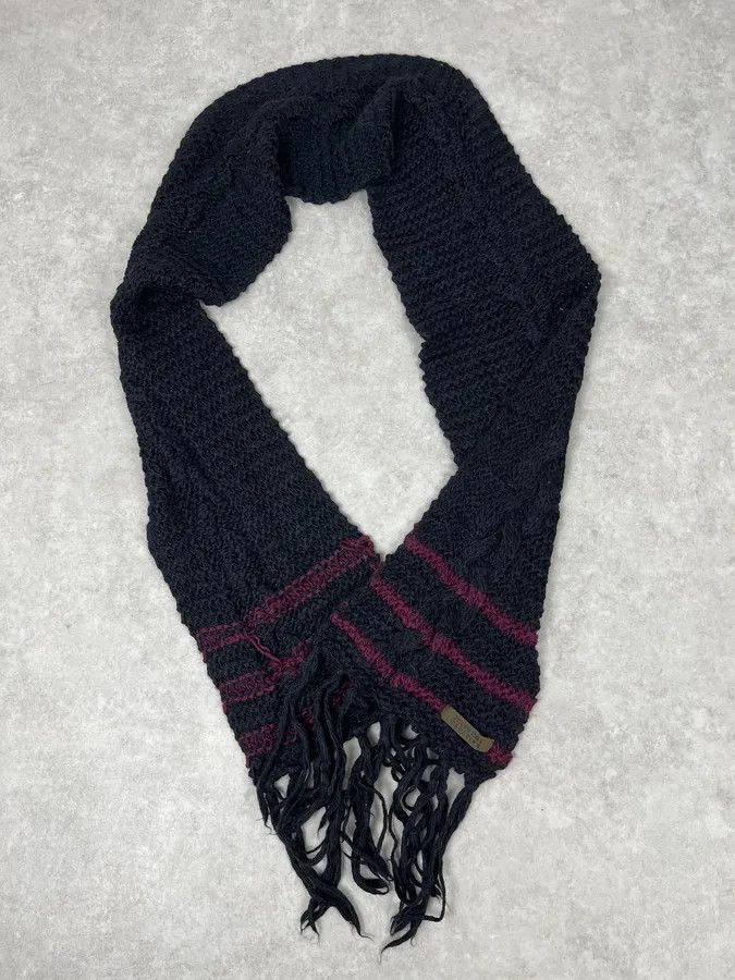 Jean Paul Gaultier 2000s Jean Paul Gaultier Black Wool Scarf Size ONE SIZE - 3 Thumbnail