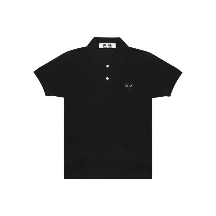 Comme des Garcons Comme des Garcons Play Black Short Sleeve Polo 0079 Size US XXL / EU 58 / 5 - 1 Thumbnail