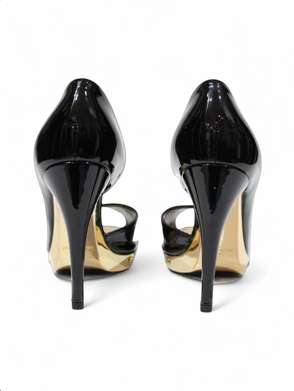 Louis Vuitton Louis Vuitton Heels Patent Leather To The Gold Deco Side 38 Size US 8 / IT 38 - 2 Thumbnail