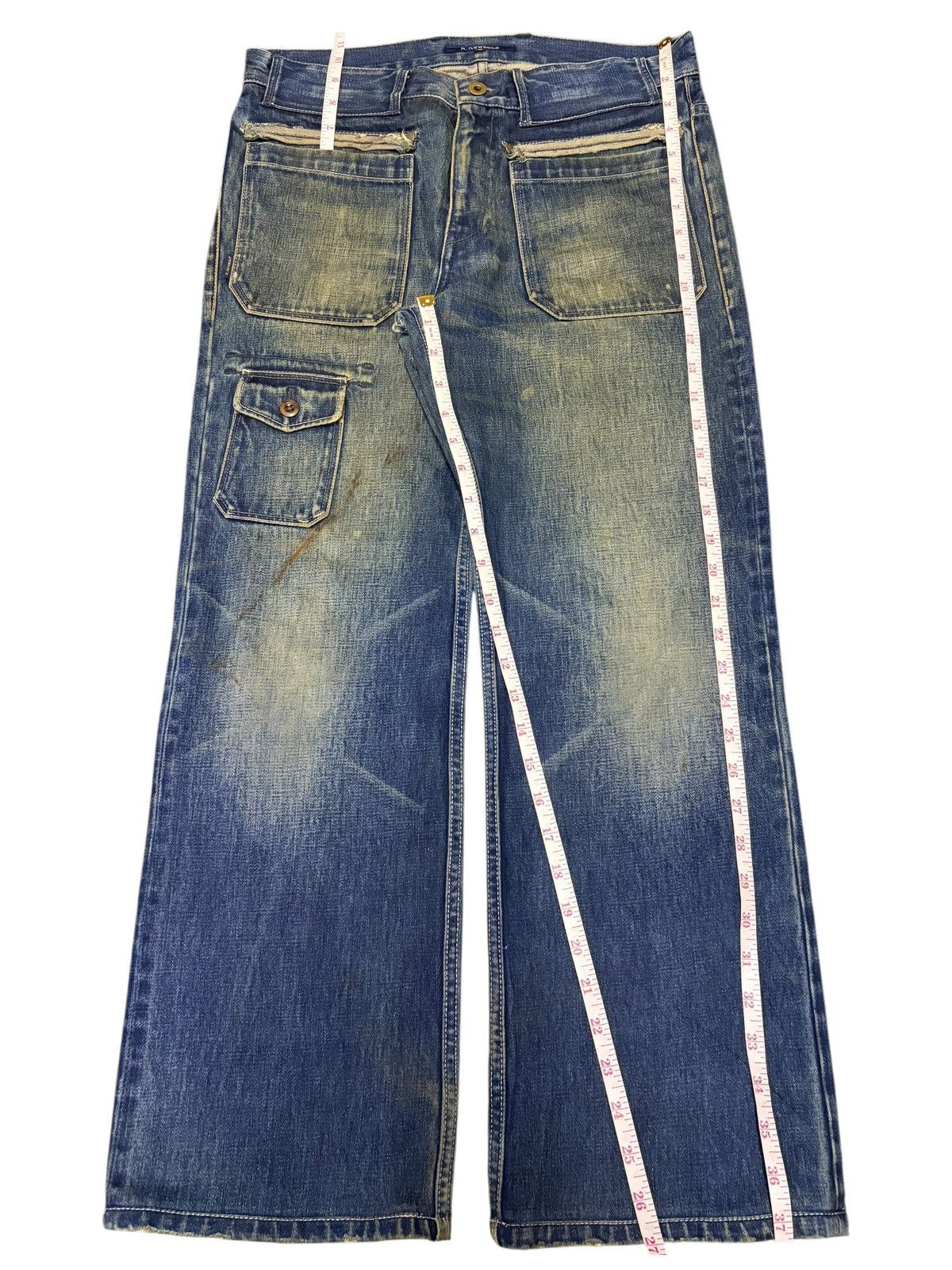 R.Newbold Vintage R Newbold Mud Wash Tactical Style Distress Jeans Size US 31 - 10 Thumbnail