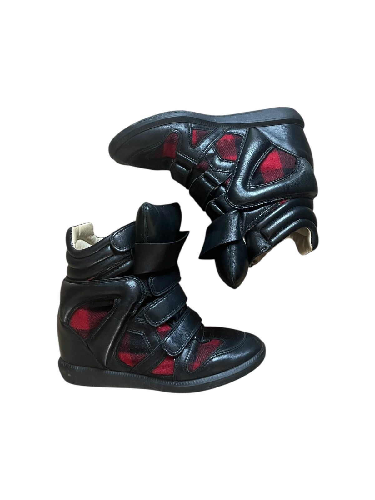 Isabel Marant Isabel Marant bekett black red very rare leather archive Size US 6 / IT 36 - 1 Thumbnail