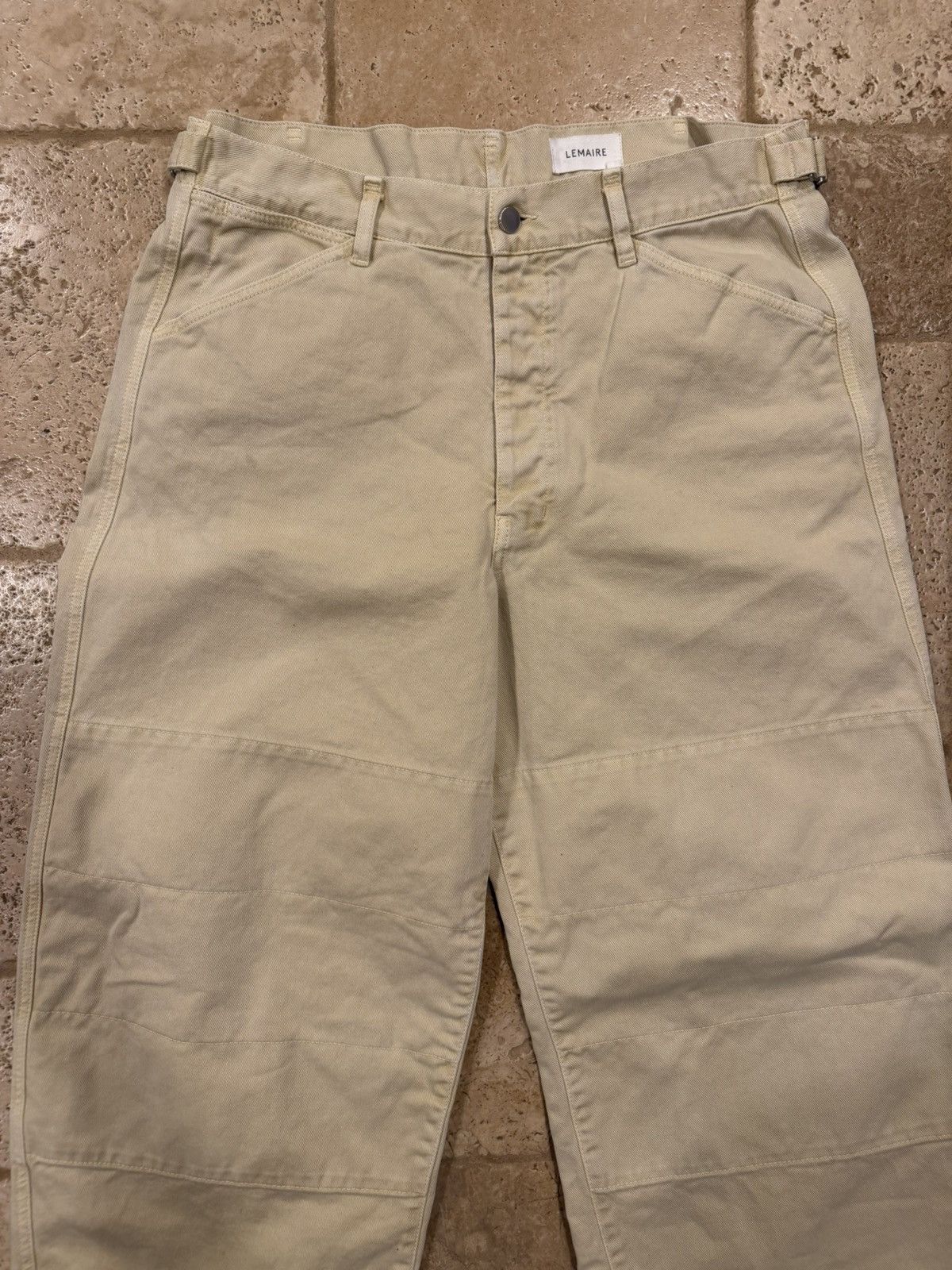 Lemaire Lemaire Wide Leg Back Belt Twisted Tan Carpenter Knee Pants Size US 34 / EU 50 - 6 Thumbnail