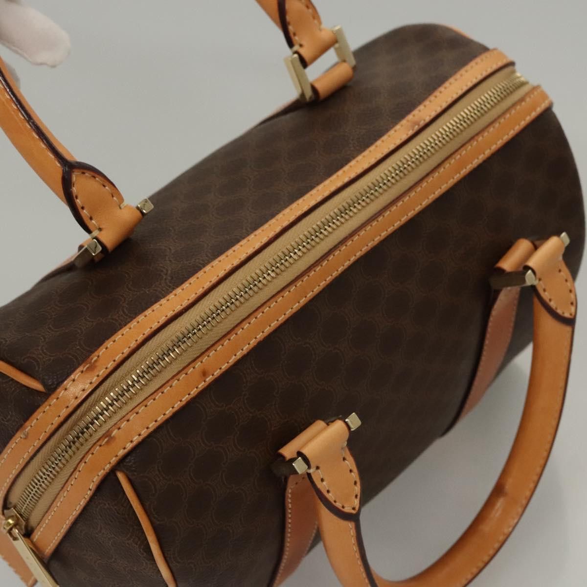 Celine CELINE Macadam Canvas Hand Bag Pvc Leather Brown Gold Size ONE SIZE - 6 Thumbnail