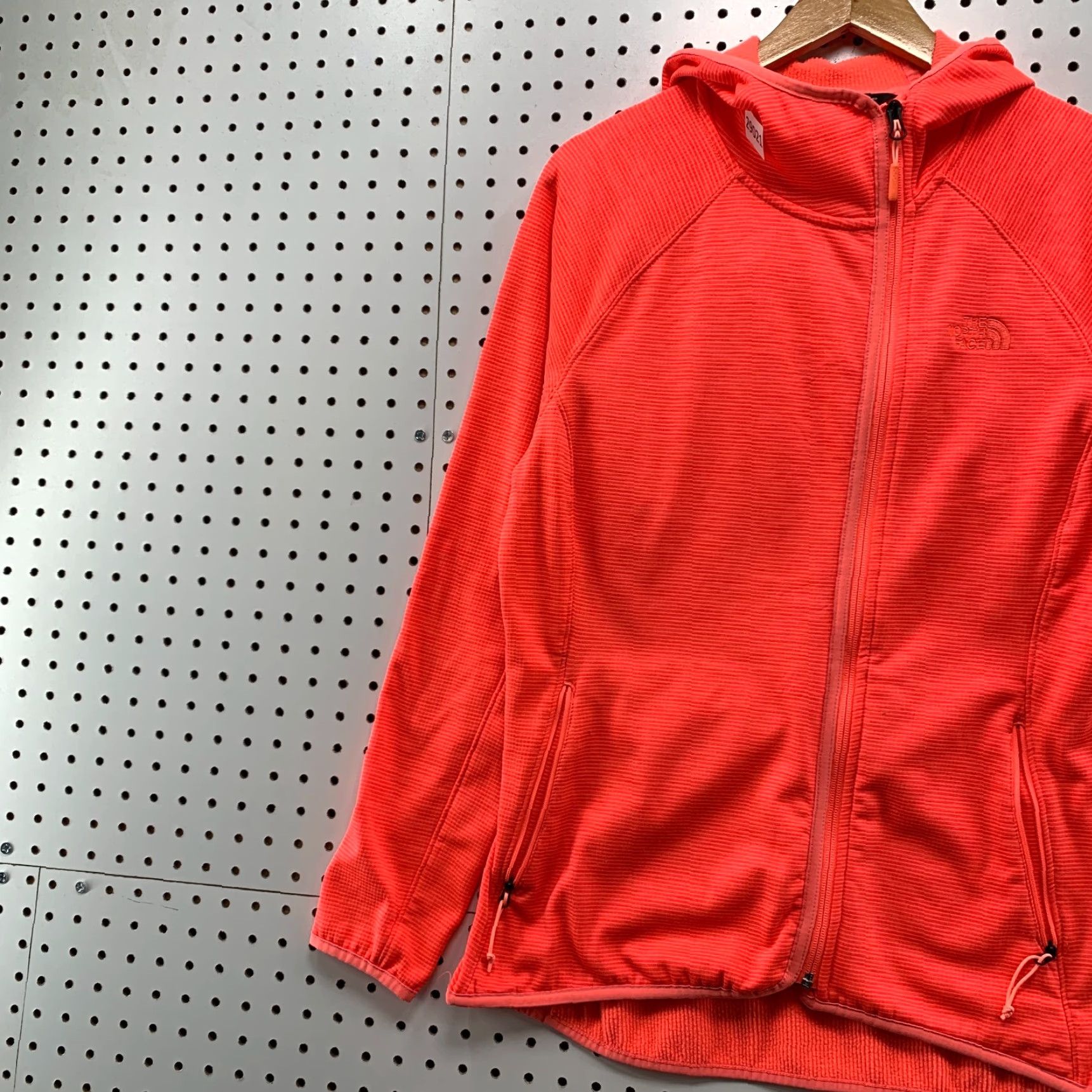 The North Face VINTAGE The North Face Active Hooded Jacket Womens Large Pink Orange Full Zip & 20.5x27.5 Size L / US 10 / IT 46 - 3 Thumbnail