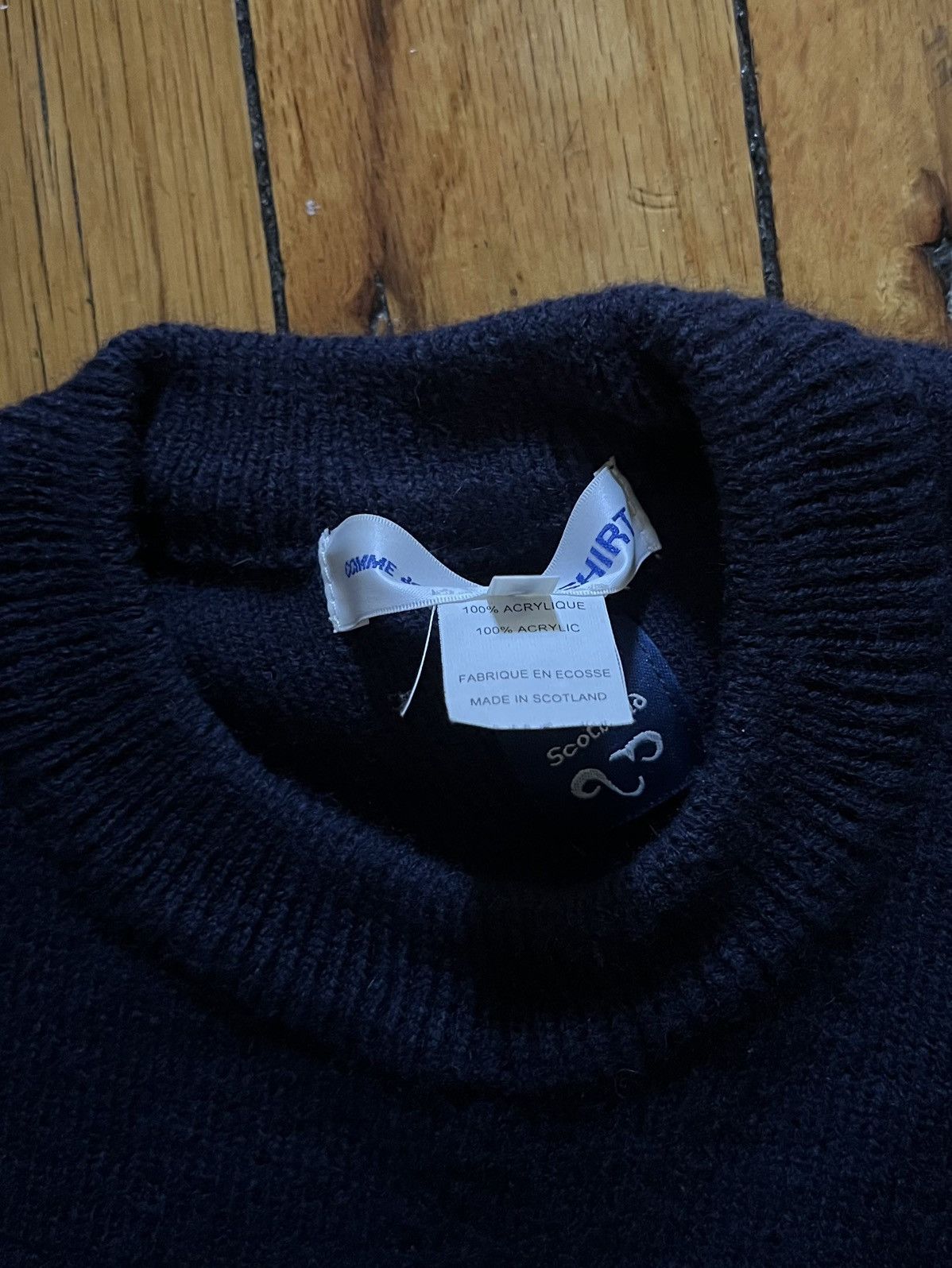 Comme des Garcons SHIRT Comme des Garcons Shirt x Lochaven Navy Twisted Sweater Size US XS / EU 42 / 0 - 7 Thumbnail