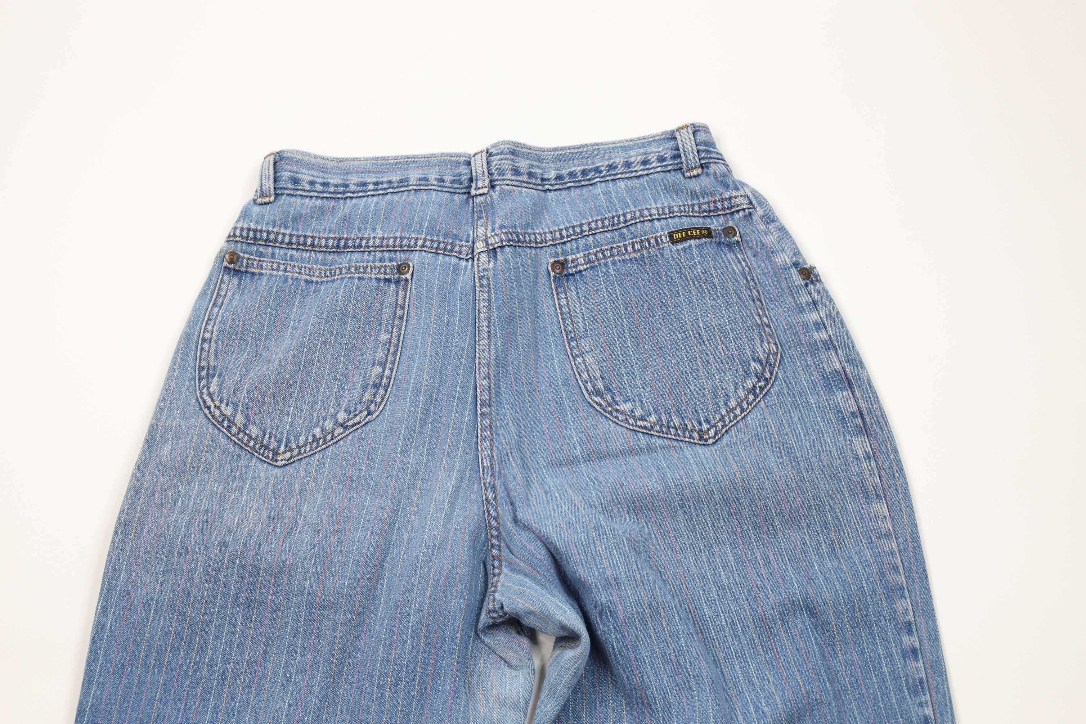 Vintage Vintage 90s Streetwear Rainbow Striped Tapered Jeans USA Size 38" / US 16 / IT 52 - 12 Thumbnail