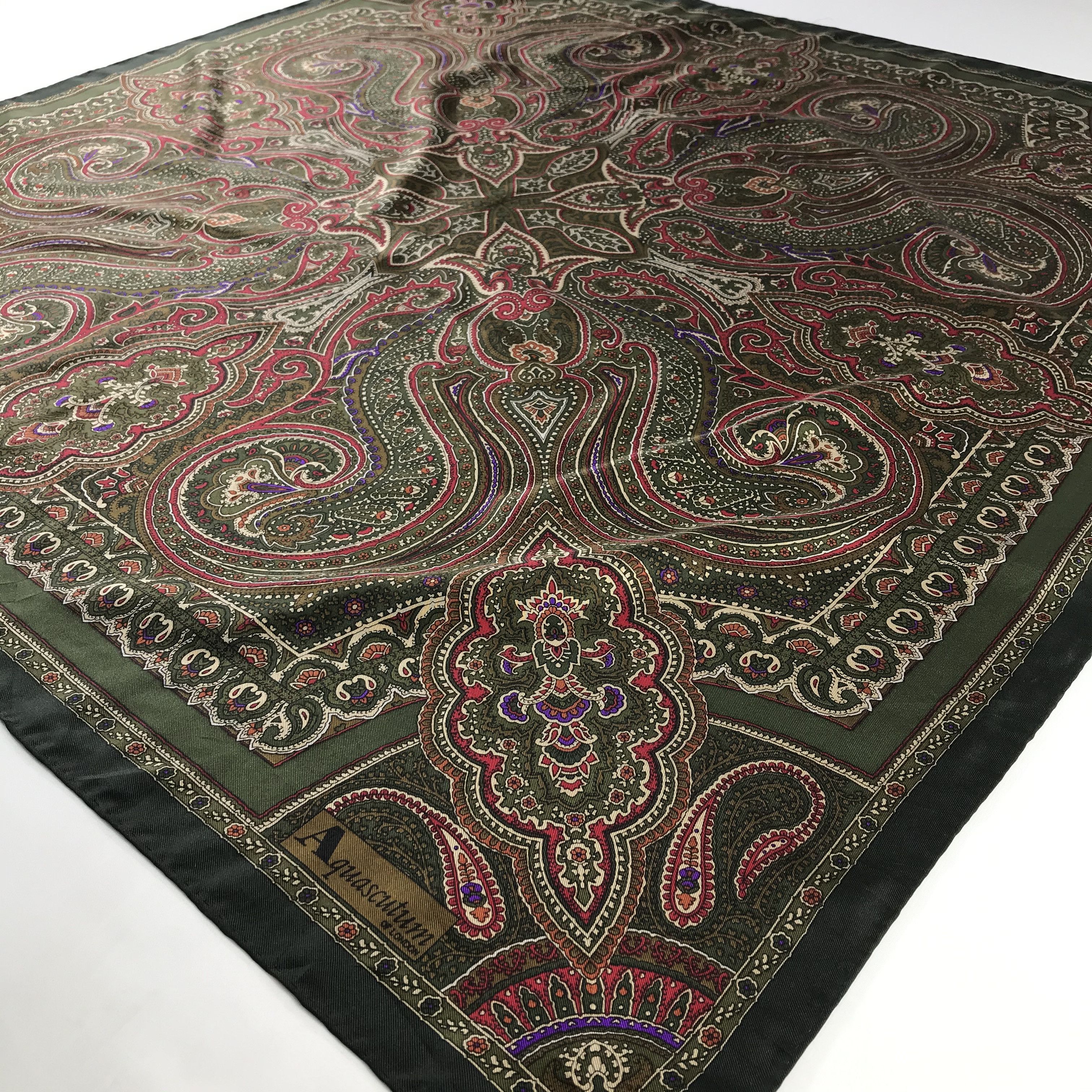 Aquascutum Vintage Aquascutum Silk Scarf Size ONE SIZE - 3 Thumbnail