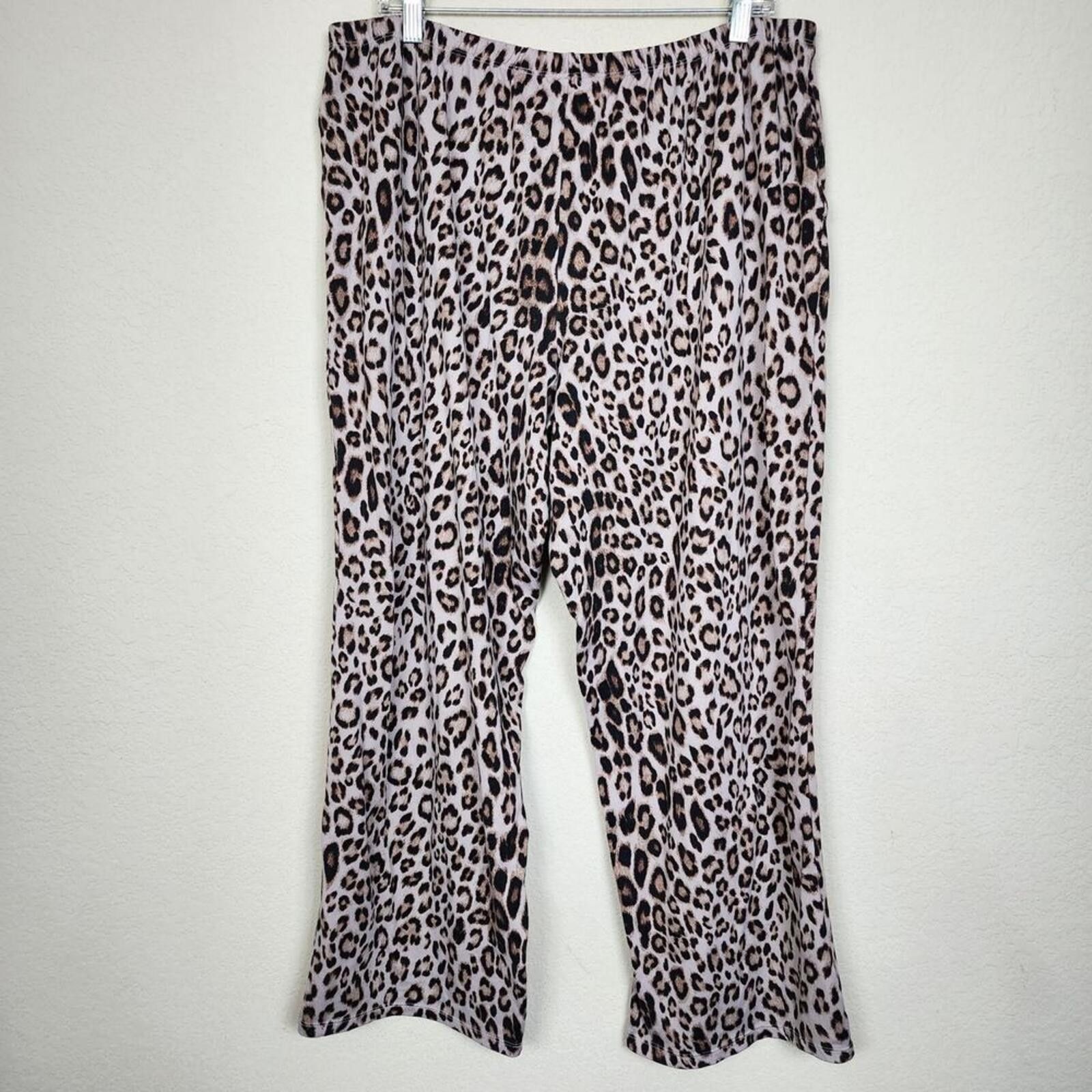 Other Leopard Cheetah Print Pajama Pants Size 40" / US 18 - 2 Thumbnail