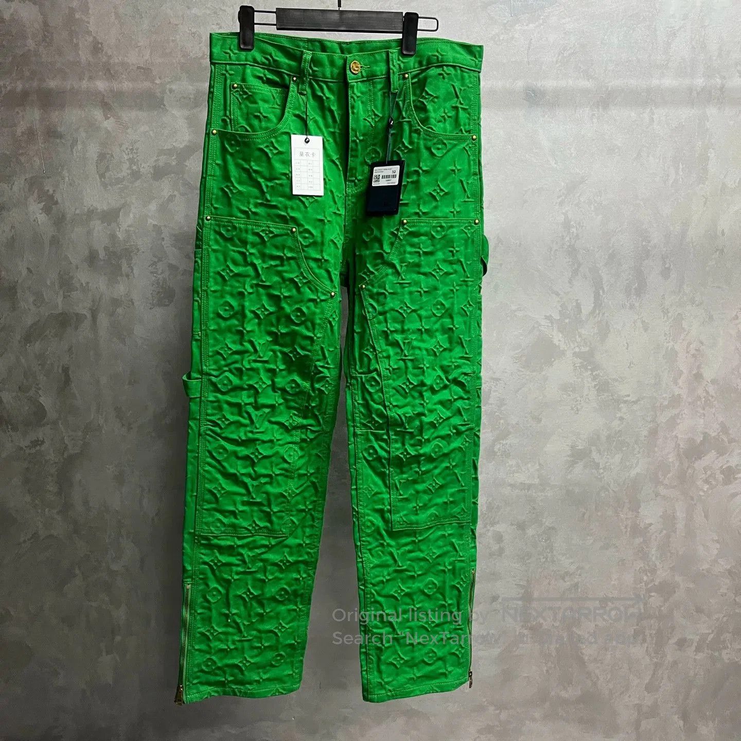 Louis Vuitton Louis Vuitton Green Workwear Solid Jeans. Size US 32 / EU 48 - 1 Thumbnail