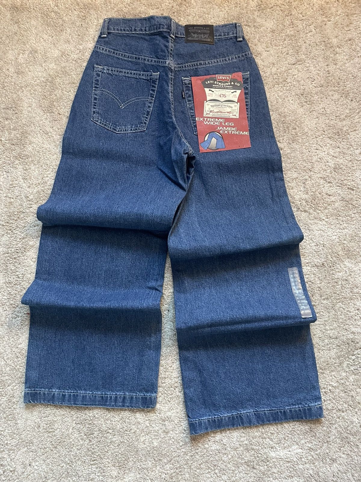 Levi's Vintage Clothing Extreme wide leg Levis 476 deadstock 90’s Size US 28 / EU 44 - 1 Thumbnail