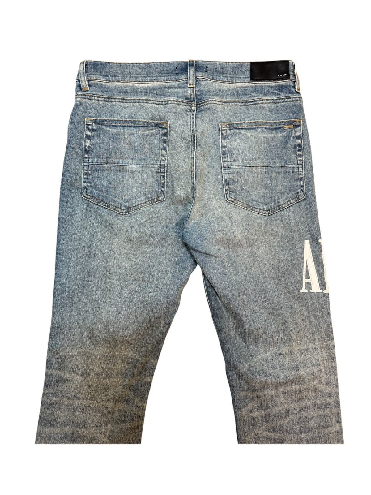 Amiri Amiri White Leather Core Logo Thrasher Ripped Jeans size 36 Size US 36 / EU 52 - 9 Thumbnail