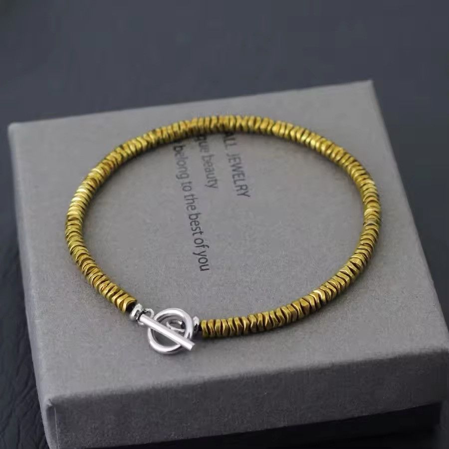 Jewelry 4mm Irregular Hematite Stone Bracelet Size ONE SIZE - 2 Thumbnail