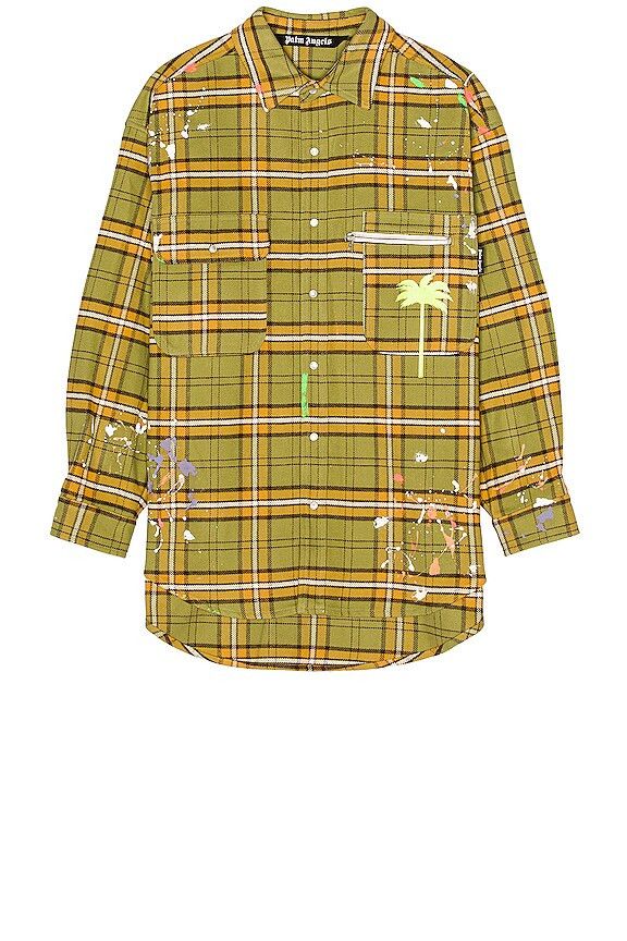 Palm Angels o1y0325 Logo Checked Shirt in Multicolor Size US M / EU 48-50 / 2 - 1 Thumbnail