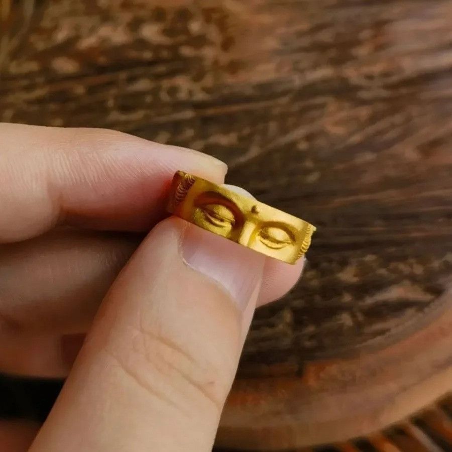 Vintage Half Face Ring Size ONE SIZE - 3 Thumbnail