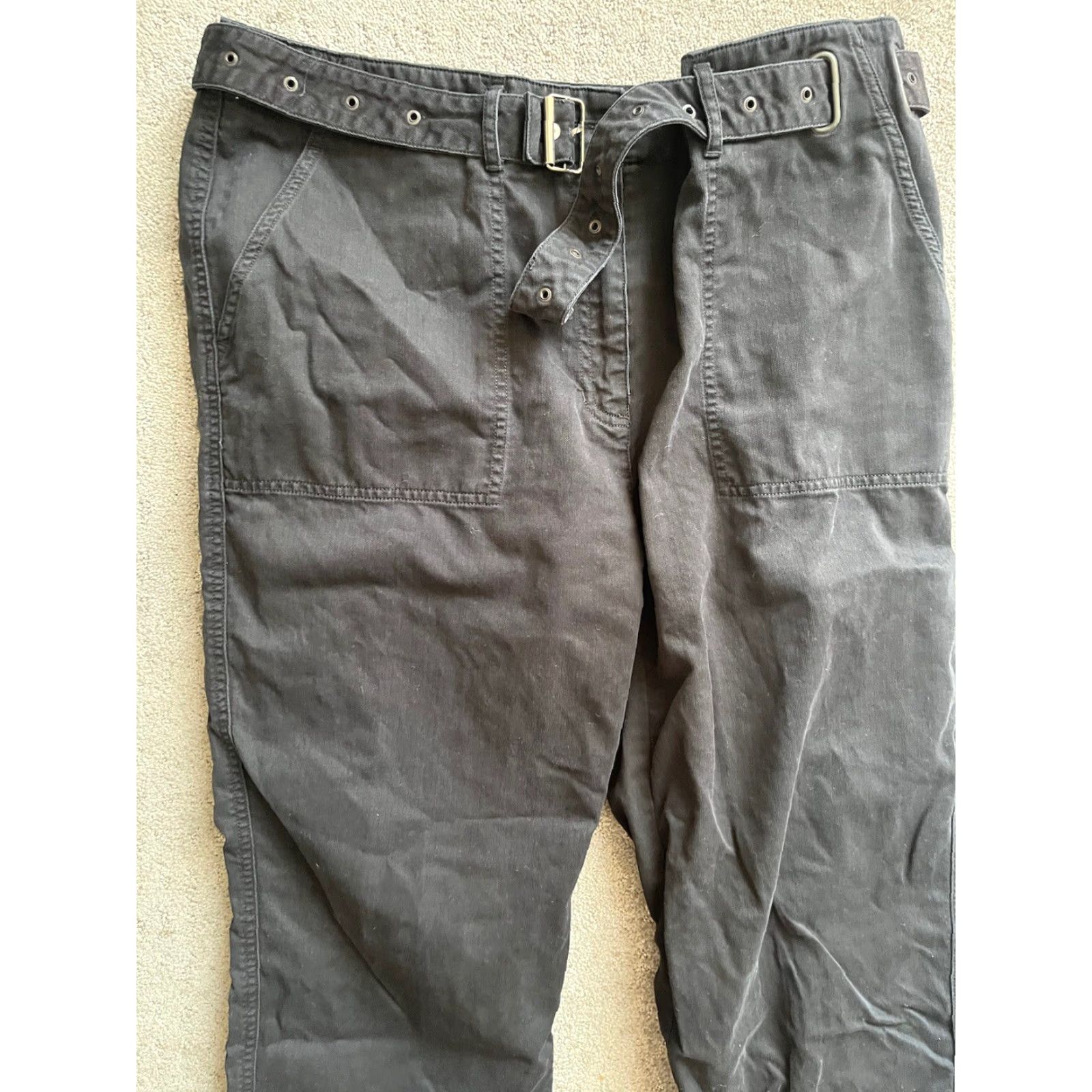 Ralph Lauren Lauren Ralph Lauren Straight Pants Womens 16 Black Belted Highrise 38x30 Size 38" / US 16 / IT 52 - 5 Thumbnail