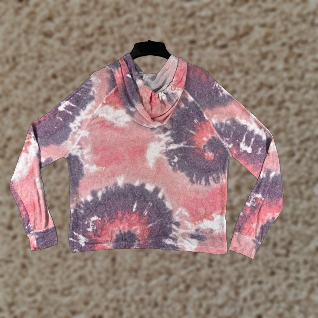Victoria's Secret Victoria's Secret PINK Hoodie Women Small Pink Purple Tie Dye Pullover Hooded Jacket Zipper VSUS Visco se Size S / US 4 / IT 40 - 1 Thumbnail