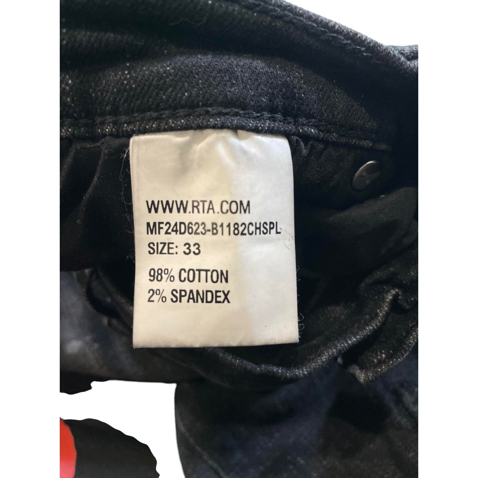Rta RTA Splatter Ripped Black Wash Jeans Size US 33 - 5 Thumbnail