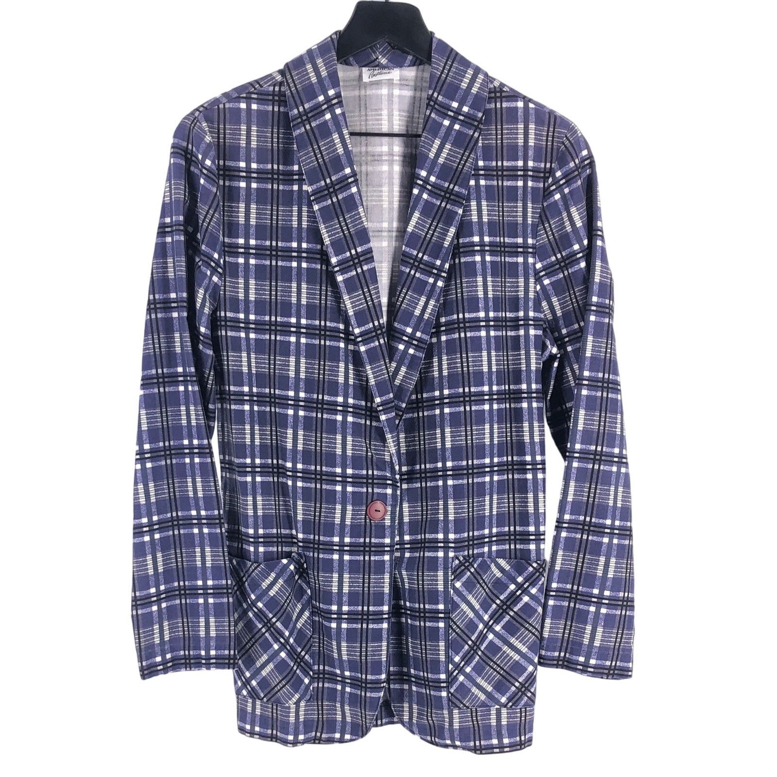 Vintage 90s plaid lightweight blazer jacket 1990s vintage Size M / US 6-8 / IT 42-44 - 1 Thumbnail