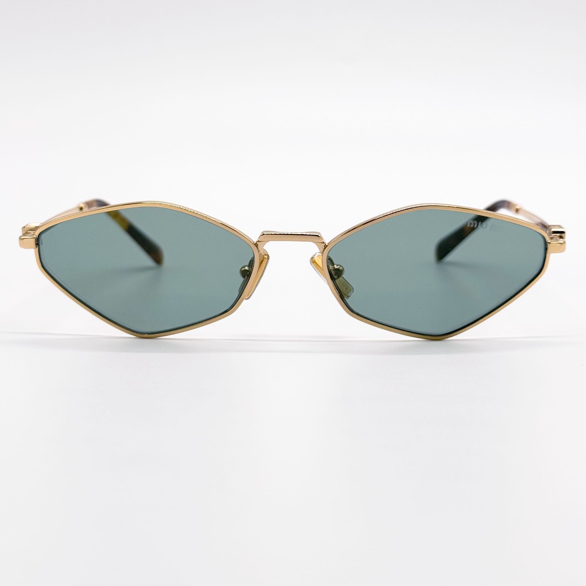 Miu Miu NEW MIU MIU SUNGLASSES MU56ZS 5AK04M GREEN MU 56ZS, SMU 56Z Size ONE SIZE - 4 Thumbnail