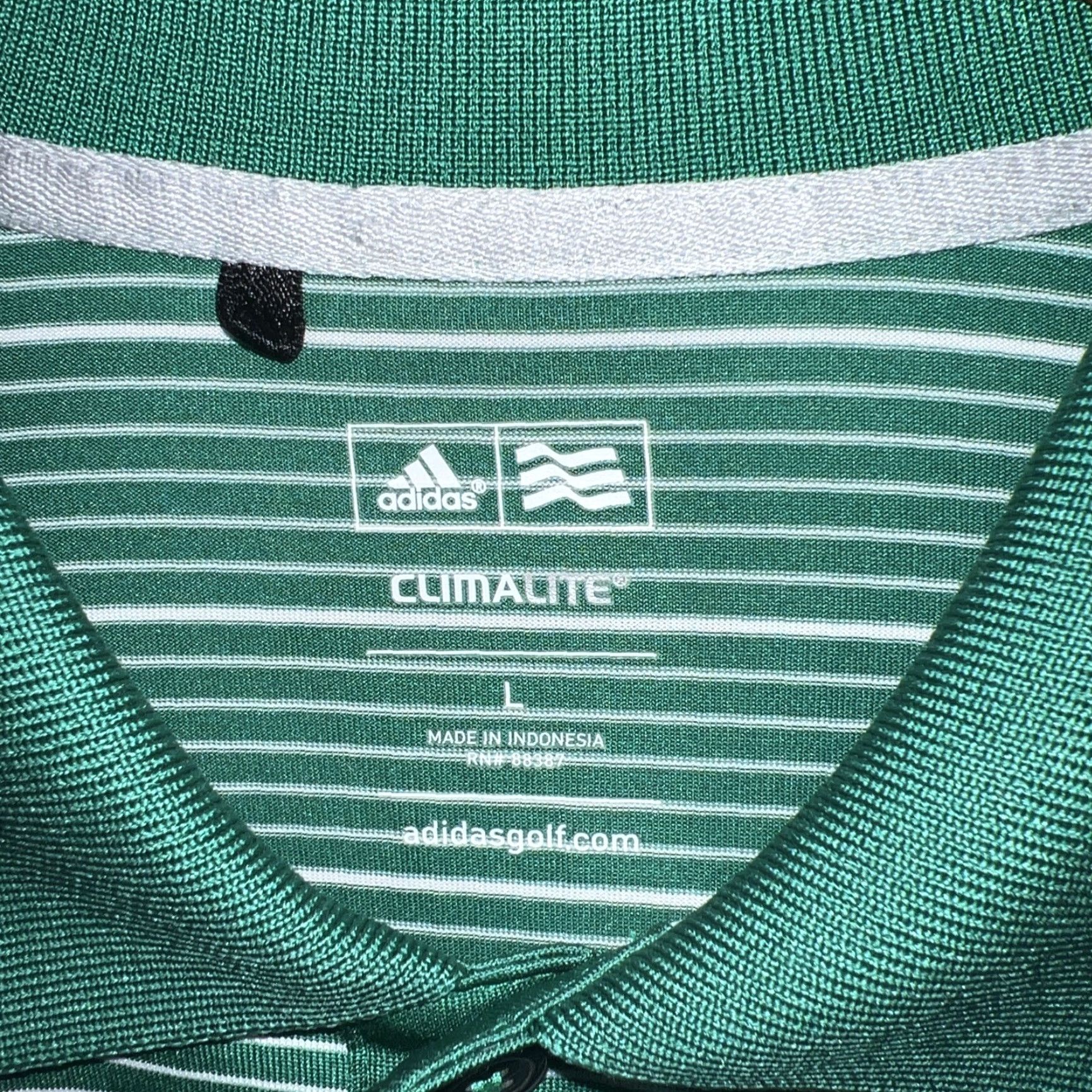 Adidas Adidas Climalite Polo Shirt Striped Green Mens L Size US L / EU 52-54 / 3 - 3 Thumbnail