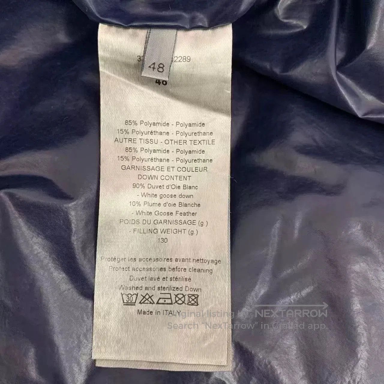 Dior Dior Navy Hooded Down Jacket. Size US XL / EU 56 / 4 - 7 Thumbnail