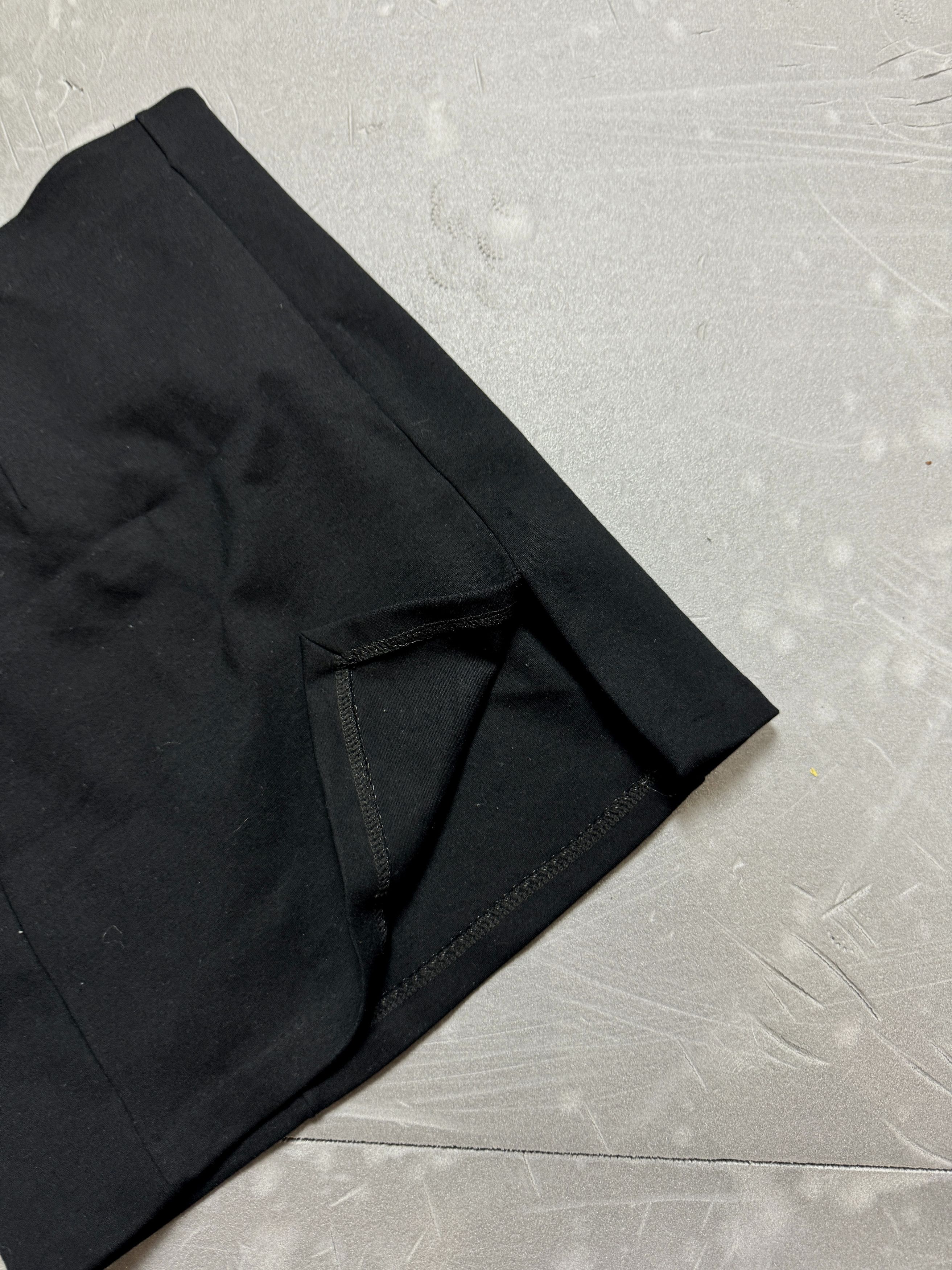 Vintage Black formal mini skirt elegant retro avant garde coquette Size 28" / US 6 / IT 42 - 4 Thumbnail