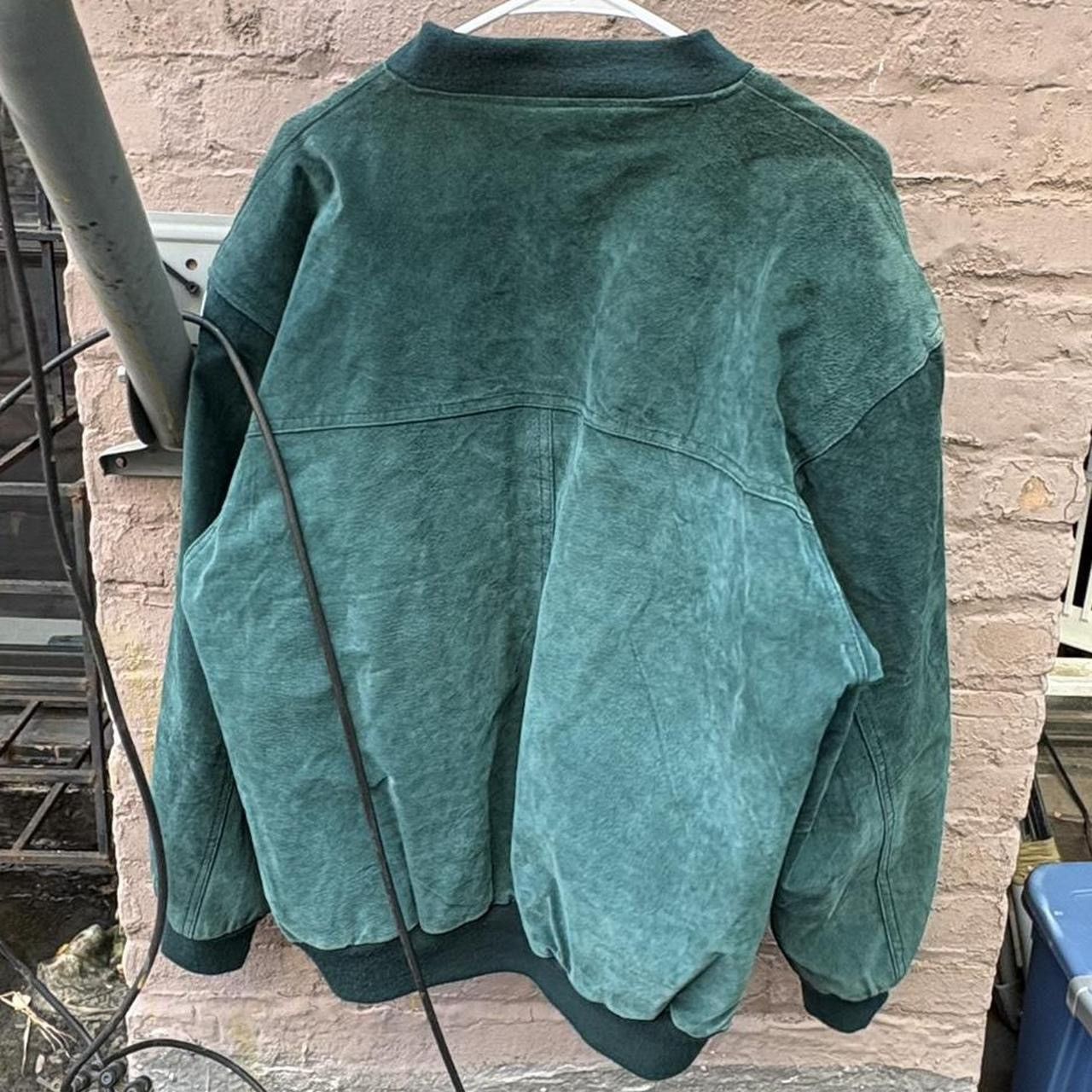 Vintage Vintage 90s Giorgio Rossini Italian Green Leather Jacket. Size US XL / EU 56 / 4 - 2 Thumbnail