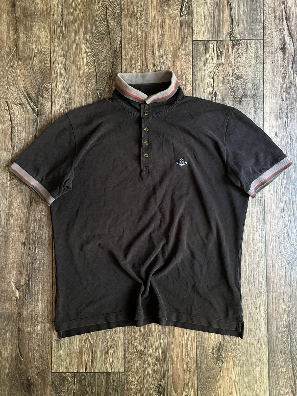 Vivienne Westwood Vivienne Westwood Orb Logo Faded Distressed Shirt Button Ups Size US XXL / EU 58 / 5 - 1 Thumbnail