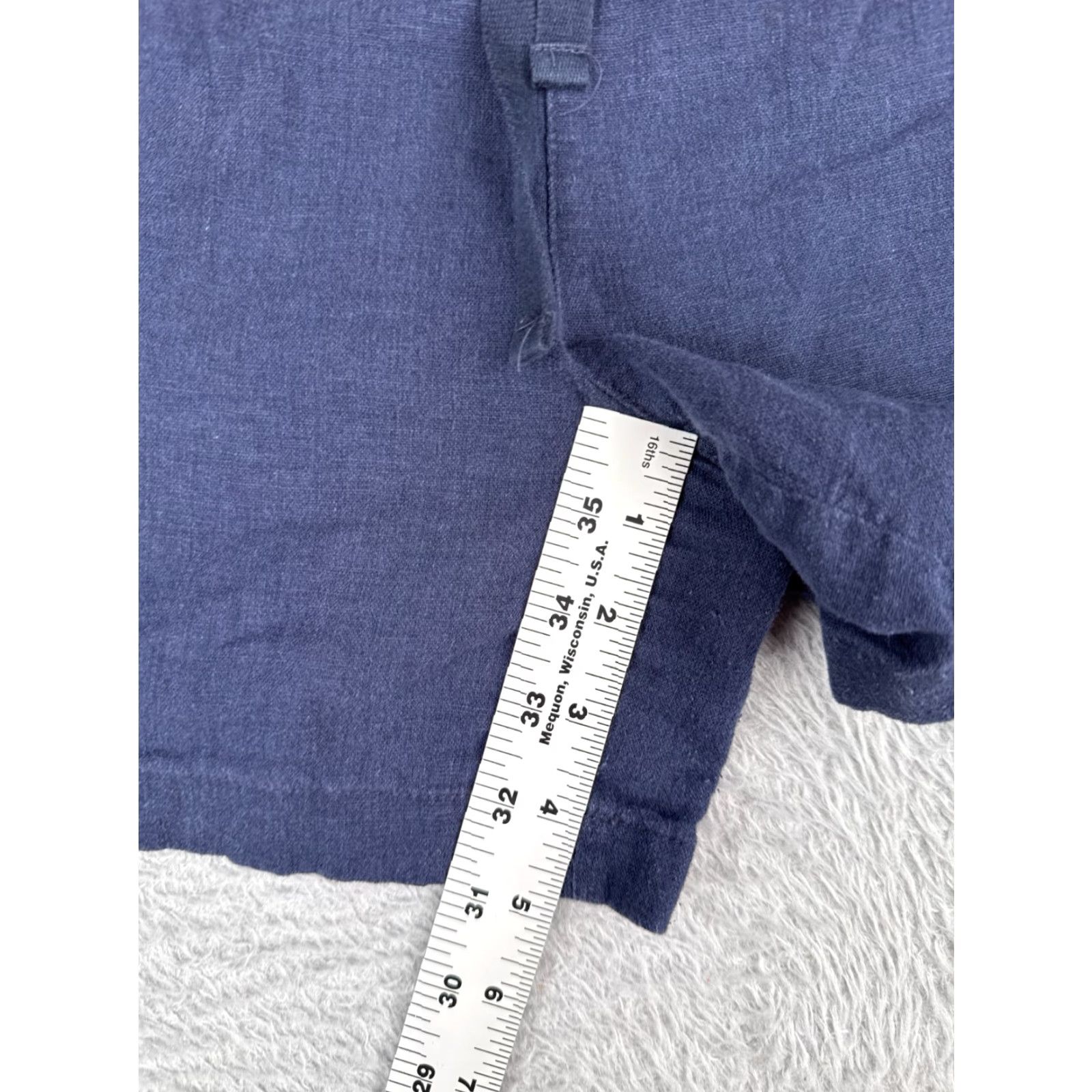 Nautica Nautica Womens Shorts Chino 40 Blue Linen Cotton Blend Stretch Pockets Zip Beach 40x5 Womens Size 27" / US 4 / IT 40 - 6 Thumbnail