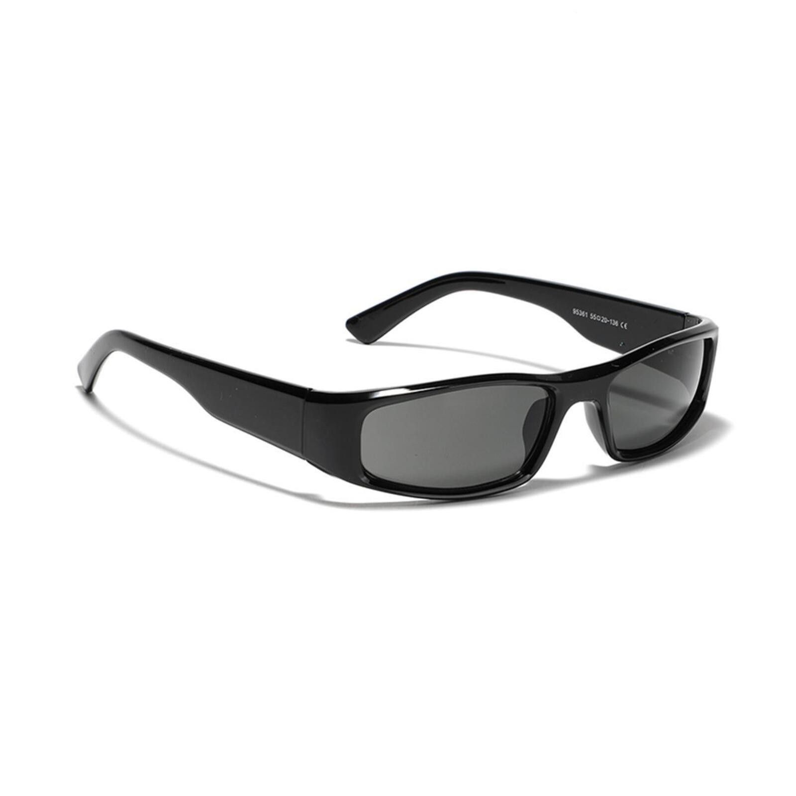Japanese Brand Vtg Avant Garde Y2K Black Rectangle Sunglasses Unisex OS Size ONE SIZE - 7 Thumbnail