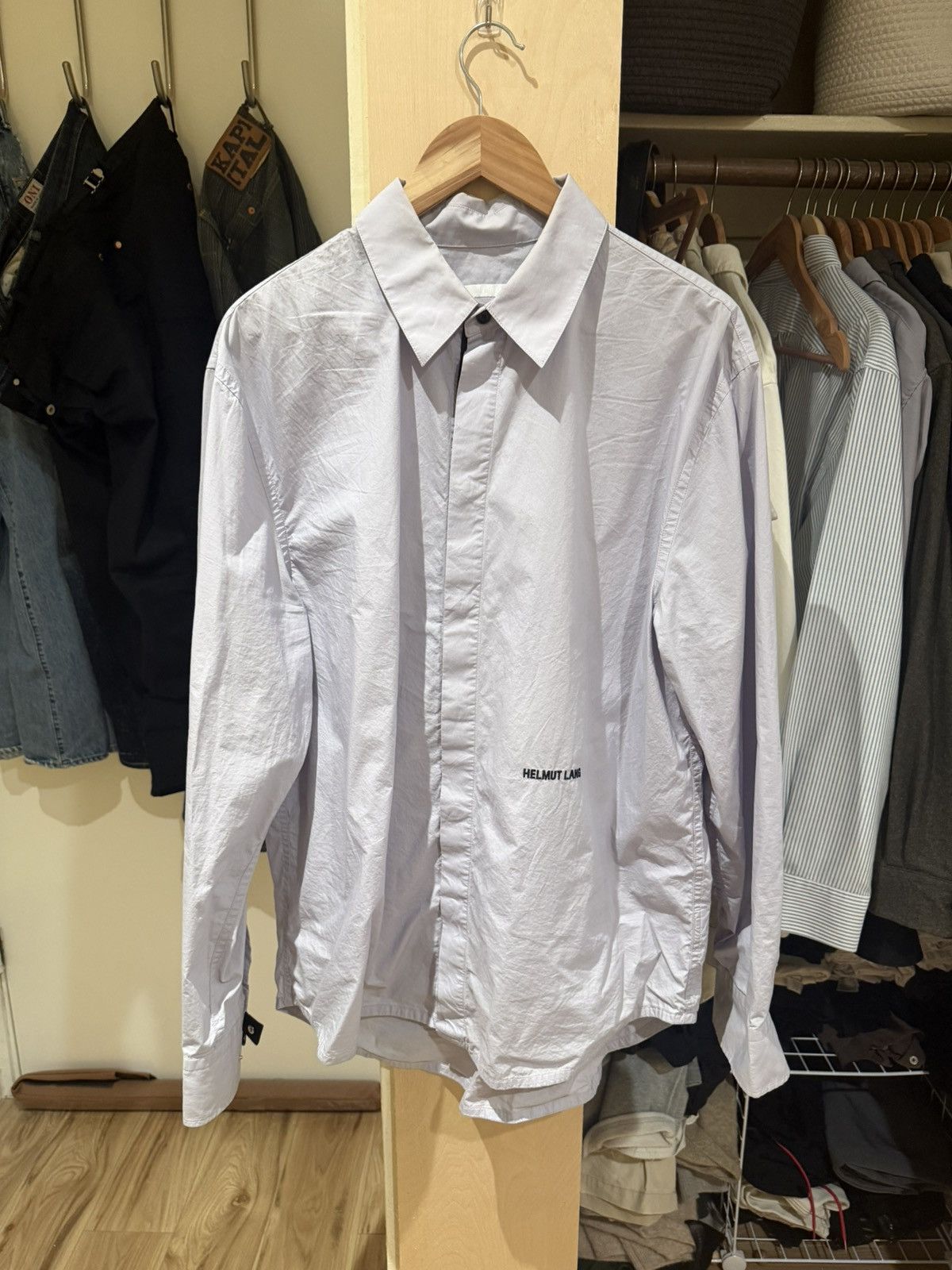 Helmut Lang Lavender Helmut Lang Shirt ss24 under Peter Do Size US XL / EU 56 / 4 - 1 Thumbnail