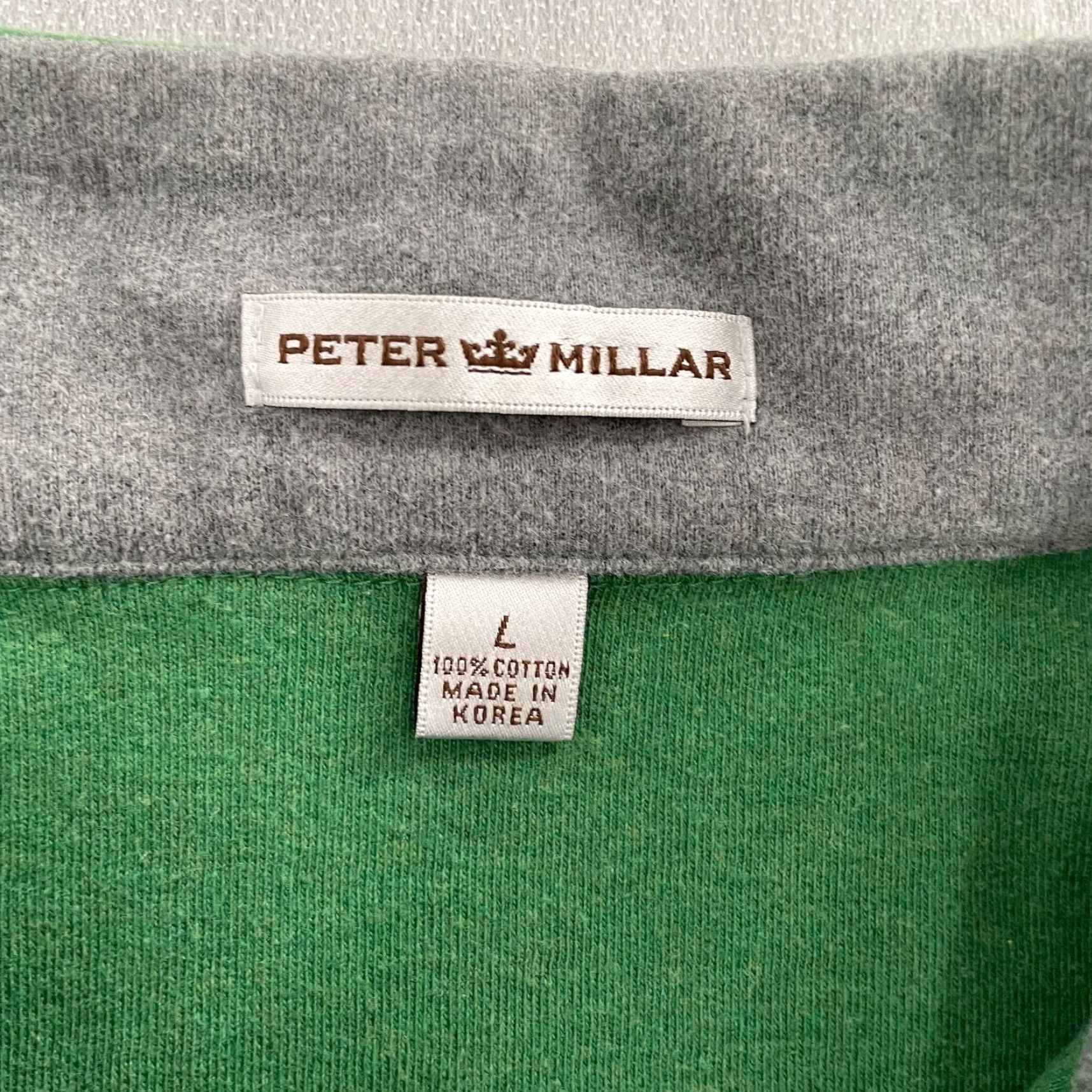 Peter Millar Peter Millar Vest Adult Large Green 1/4 Zip Cotton Golf Pullover Mens Size US L / EU 52-54 / 3 - 5 Thumbnail