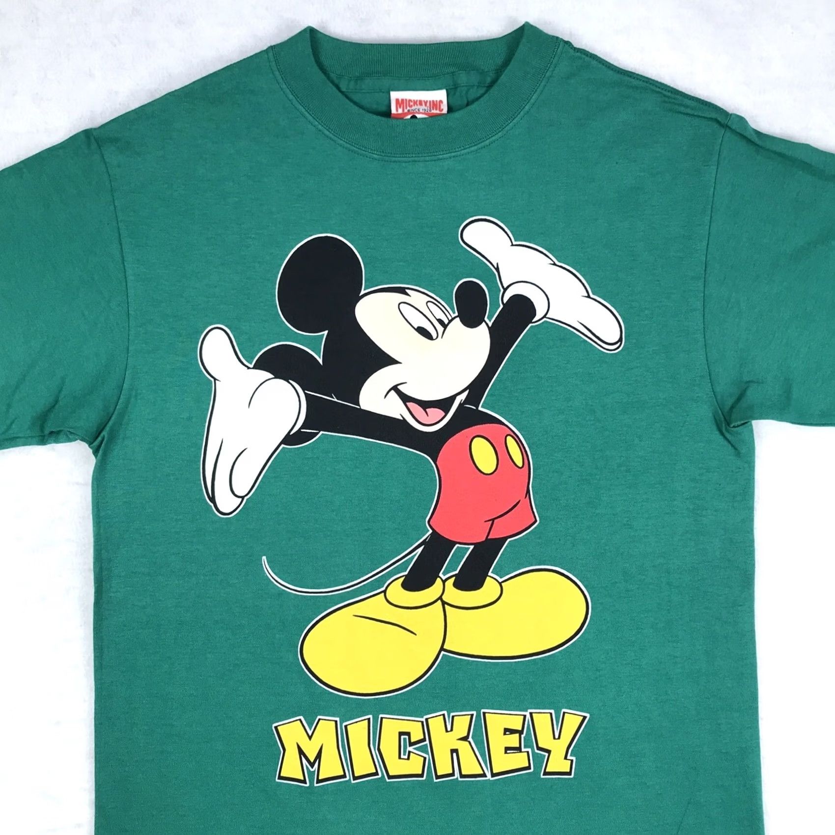 Disney NOS vintage 90s MICKEY MOUSE Walt Disney World T-Shirt SMALL/MEDIUM Green Men Short Sleeve Cotton Regular Size US S / EU 44-46 / 1 - 5 Thumbnail