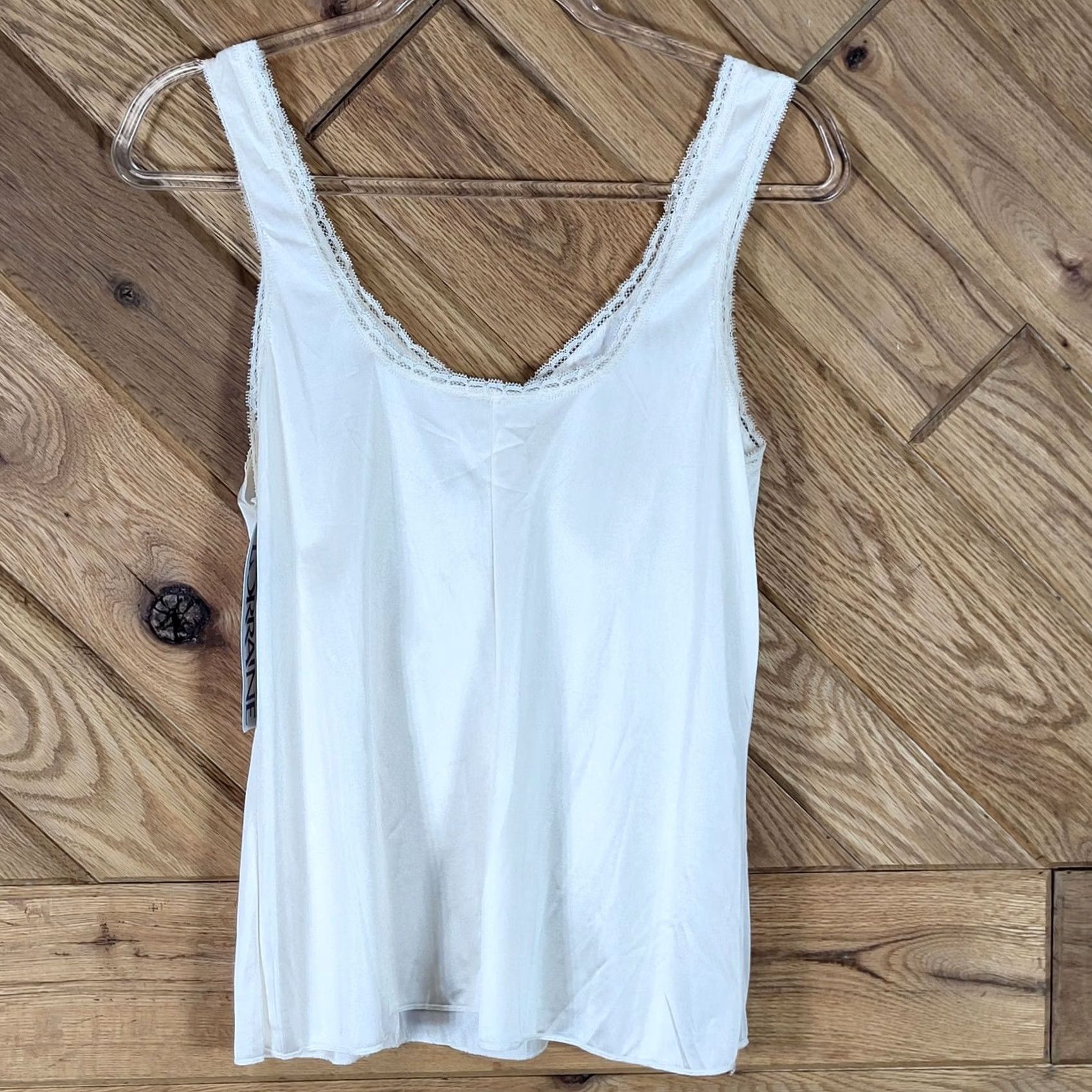 Vintage VINTAGE Lorraine Camisole Women's 38 Cream Nylon Lace Trim USA 1980s Victorian Mens? Size ONE SIZE - 7 Thumbnail