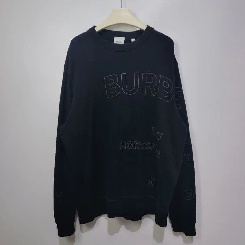 Burberry Burberry Black Cotton Women's Sweatshirt Size L / US 10 / IT 46 - 1 Thumbnail