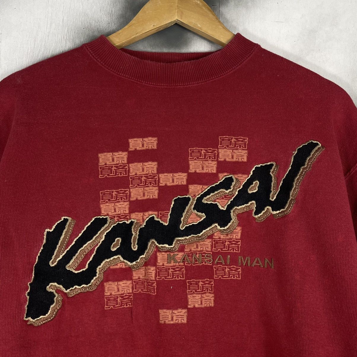 Japanese Brand × Kansai Yamamoto Vintage Kansai Yamamoto Embroided Spellout Sweatshirt Size US L / EU 52-54 / 3 - 2 Thumbnail