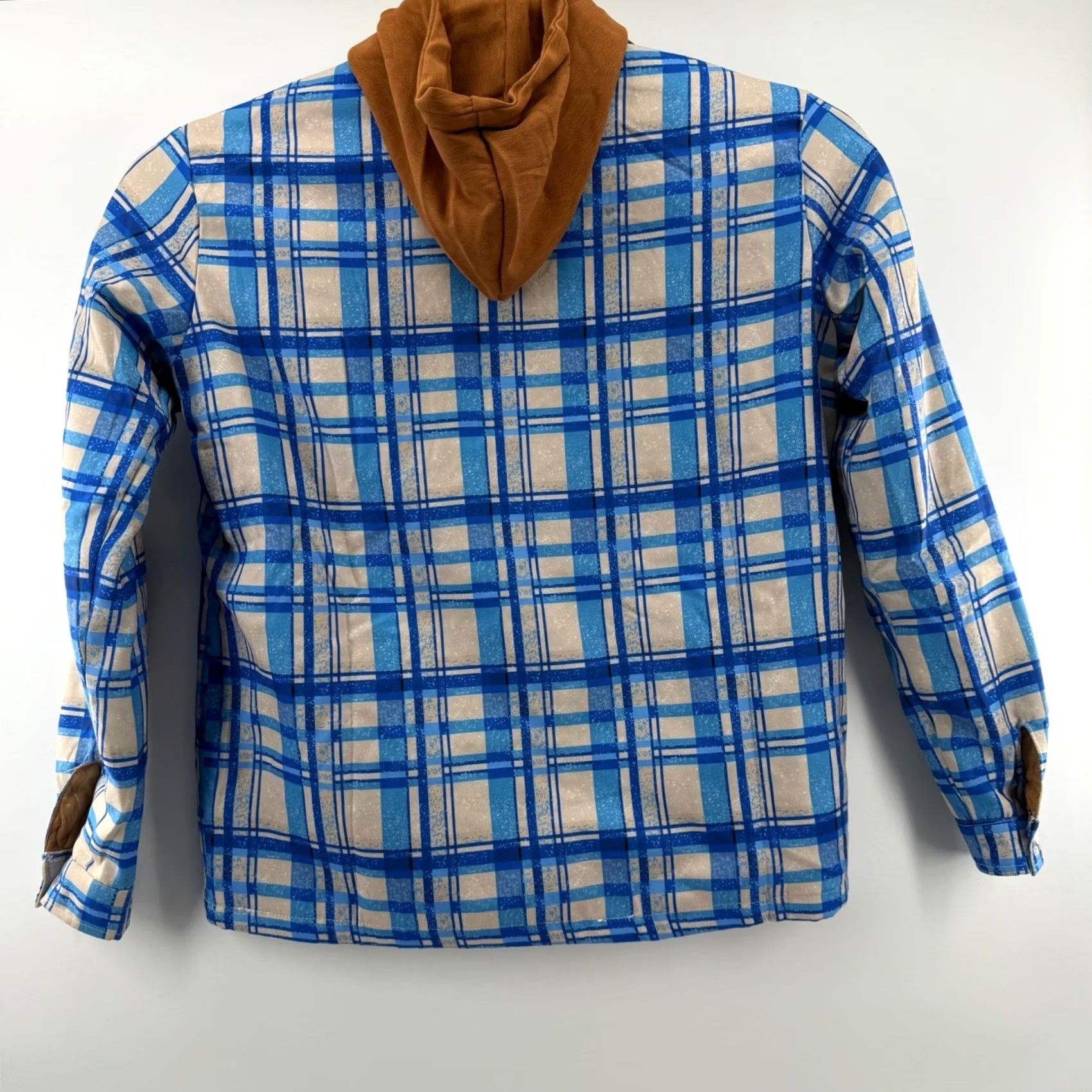 Vintage VINTAGE Blue Plaid Hooded Jacket M Mens Shacket Quilted Zip Front Button Closure Outerwear Fall Outdoor Hiking Size US M / EU 48-50 / 2 - 4 Thumbnail