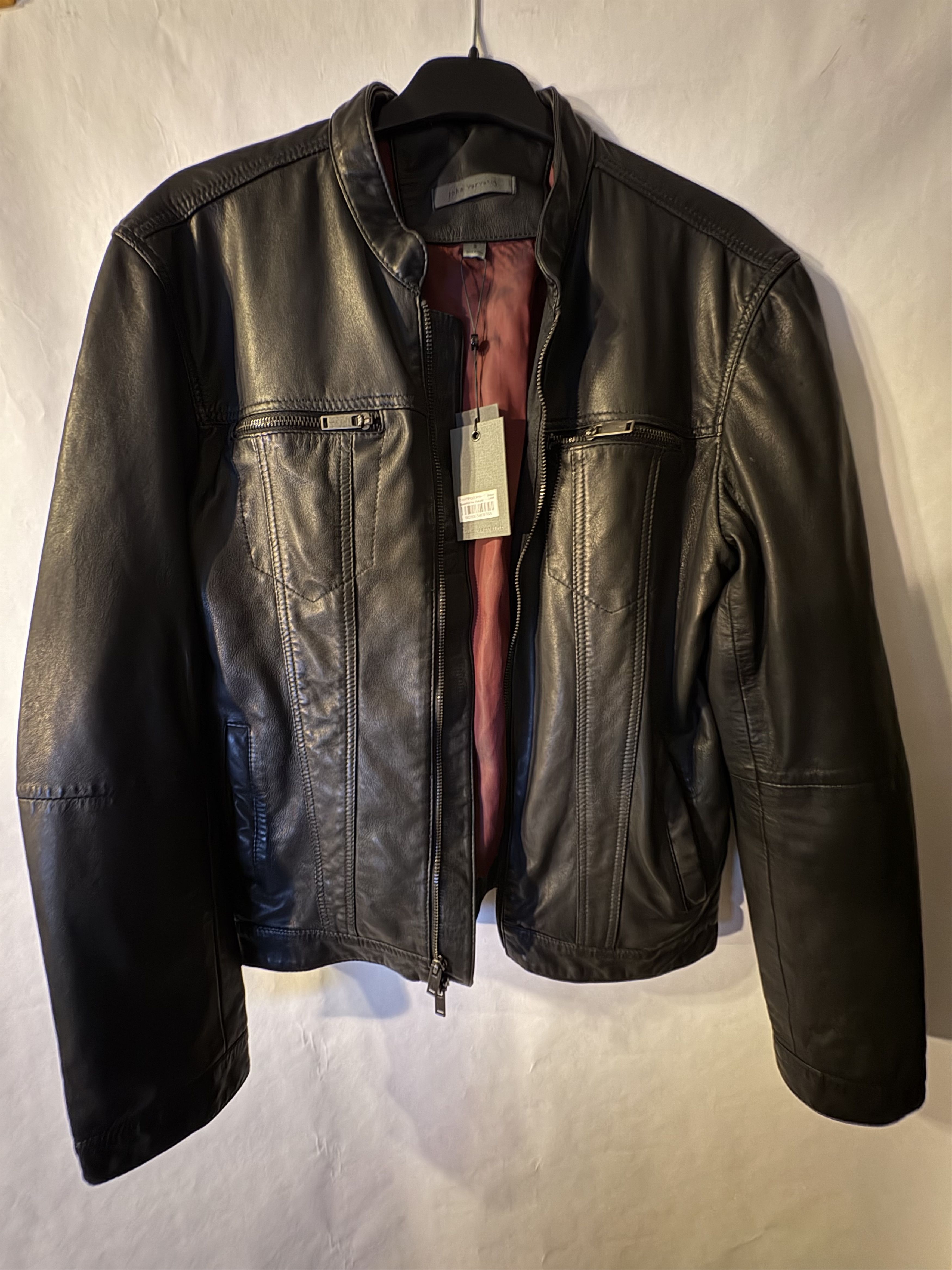 John Varvatos John Varvatos Star U.S.A. Zip-Front Leather Jacket Size US S / EU 44-46 / 1 - 1 Thumbnail