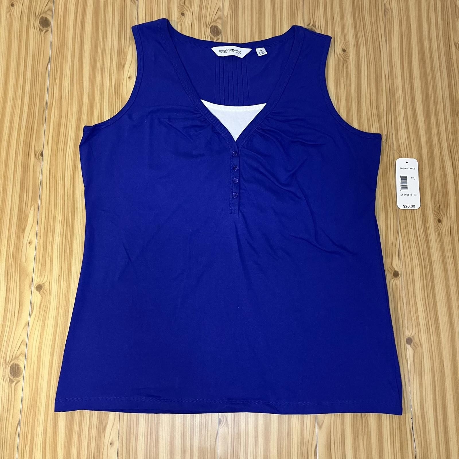 Great Northwest Great Northwest Clothing Company Indigo Blue Tank Top – NWT Size XL / US 12-14 / IT 48-50 - 1 Thumbnail