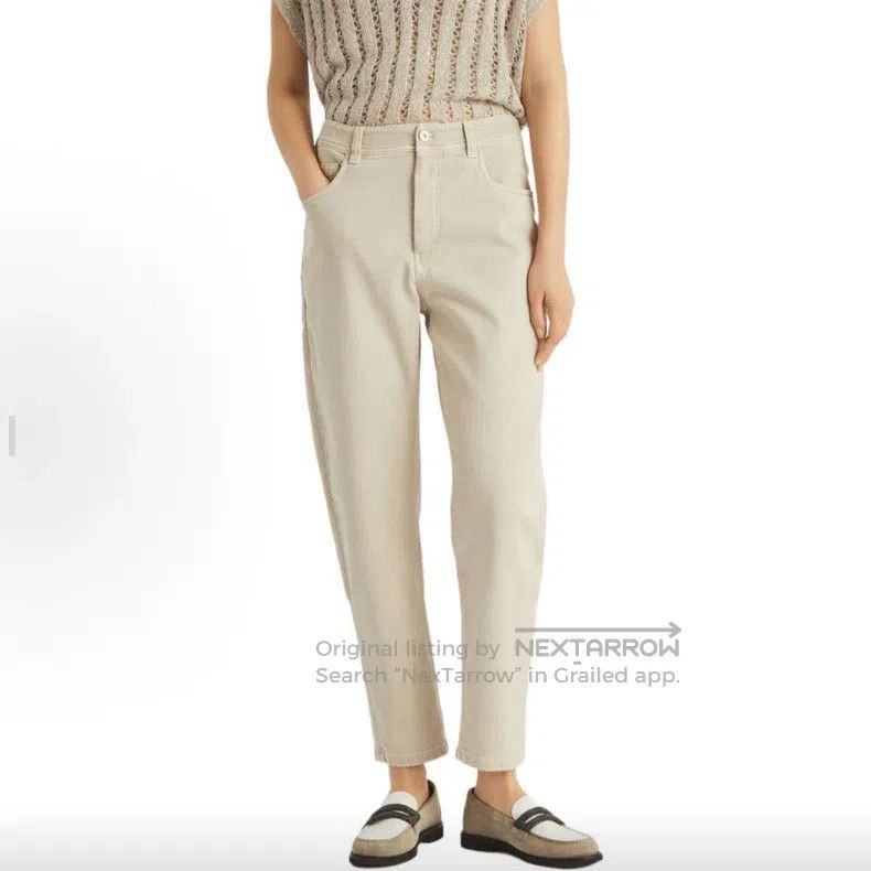 Brunello Cucinelli Brunello Cucinelli Solid Color Five Pocket Button Closure Size 26" / US 2 / IT 38 - 1 Thumbnail