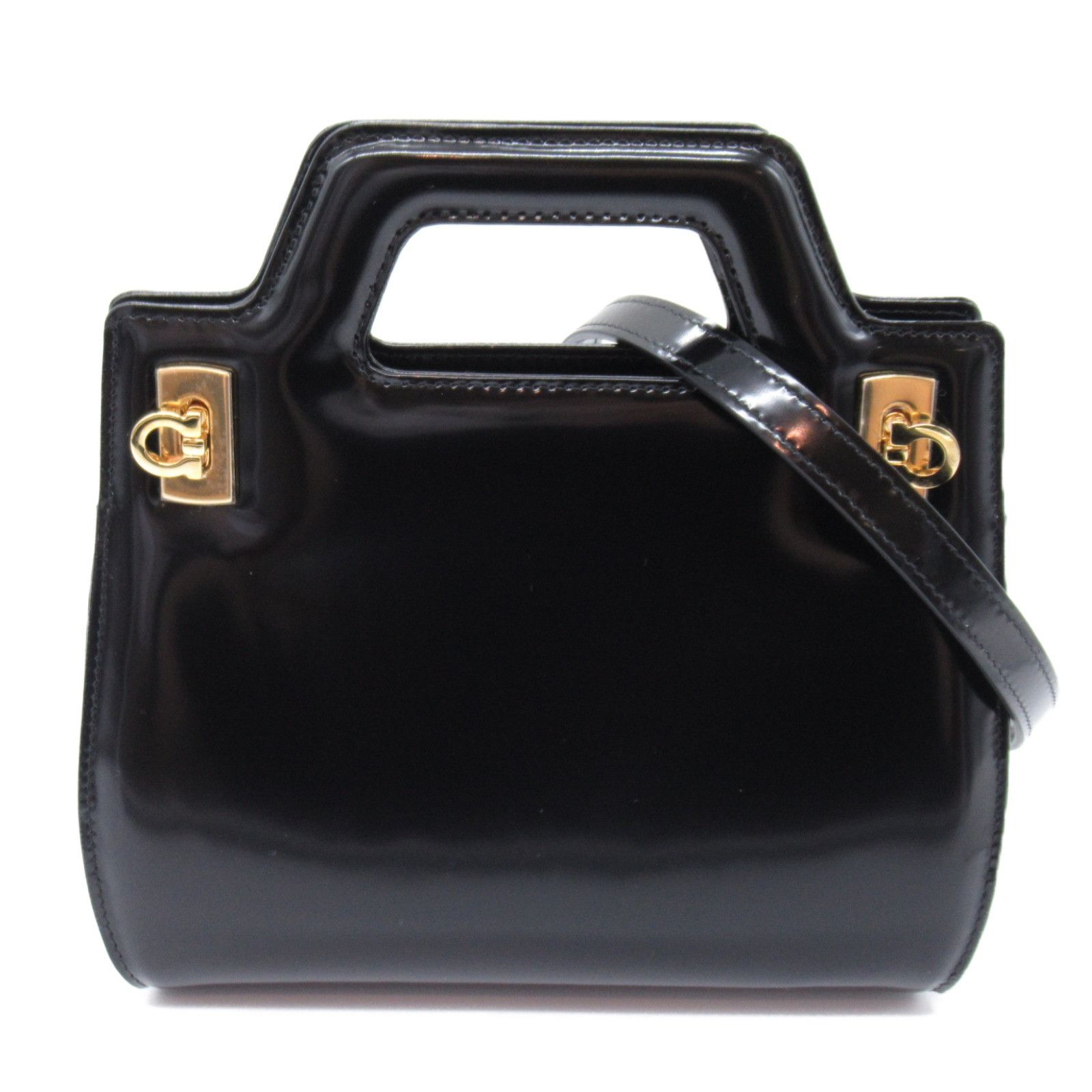Salvatore Ferragamo Salvatore Ferragamo Leather Gancini Shoulder Bag 213485760348 Leather Shoulder Bag 213485760348 in Black, Women's