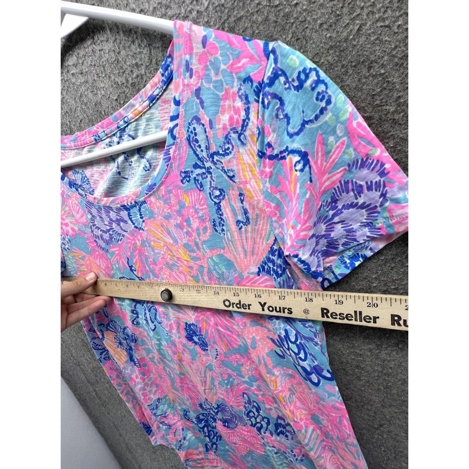 Lilly Pulitzer Lilly Pulitzer Shirt Womens M Multicolor Scoop Neck Short Sleeve Floral Top Size M / US 6-8 / IT 42-44 - 2 Thumbnail