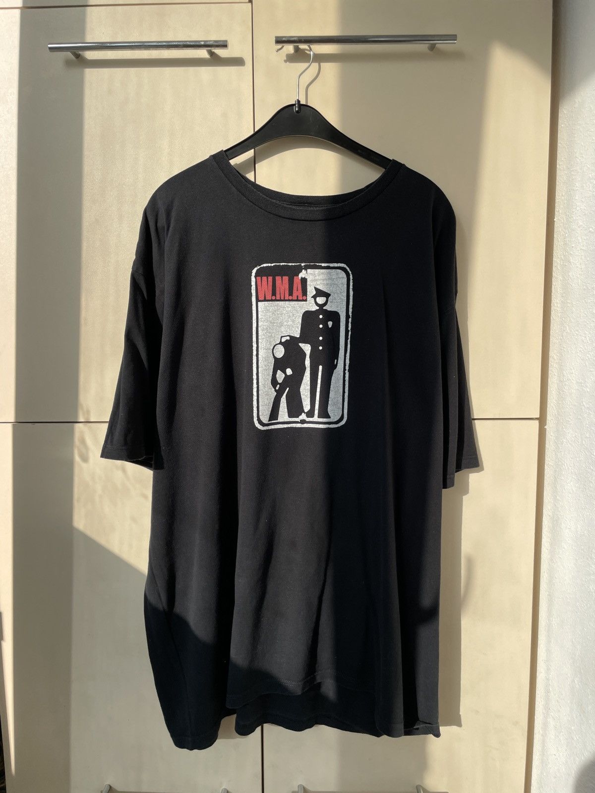 【レア】PEARL JAM W.M.A. POLICE NICE MAN XL Rare, Vintage Pearl Jam WMA Black T Shirt 1993 From Nice Man