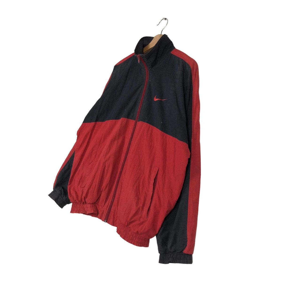 Nike 🔥VINTAGE BOMBER JACKET NIKE CENTRE LOGO BIG SWOOSH Size US L / EU 52-54 / 3 - 3 Thumbnail