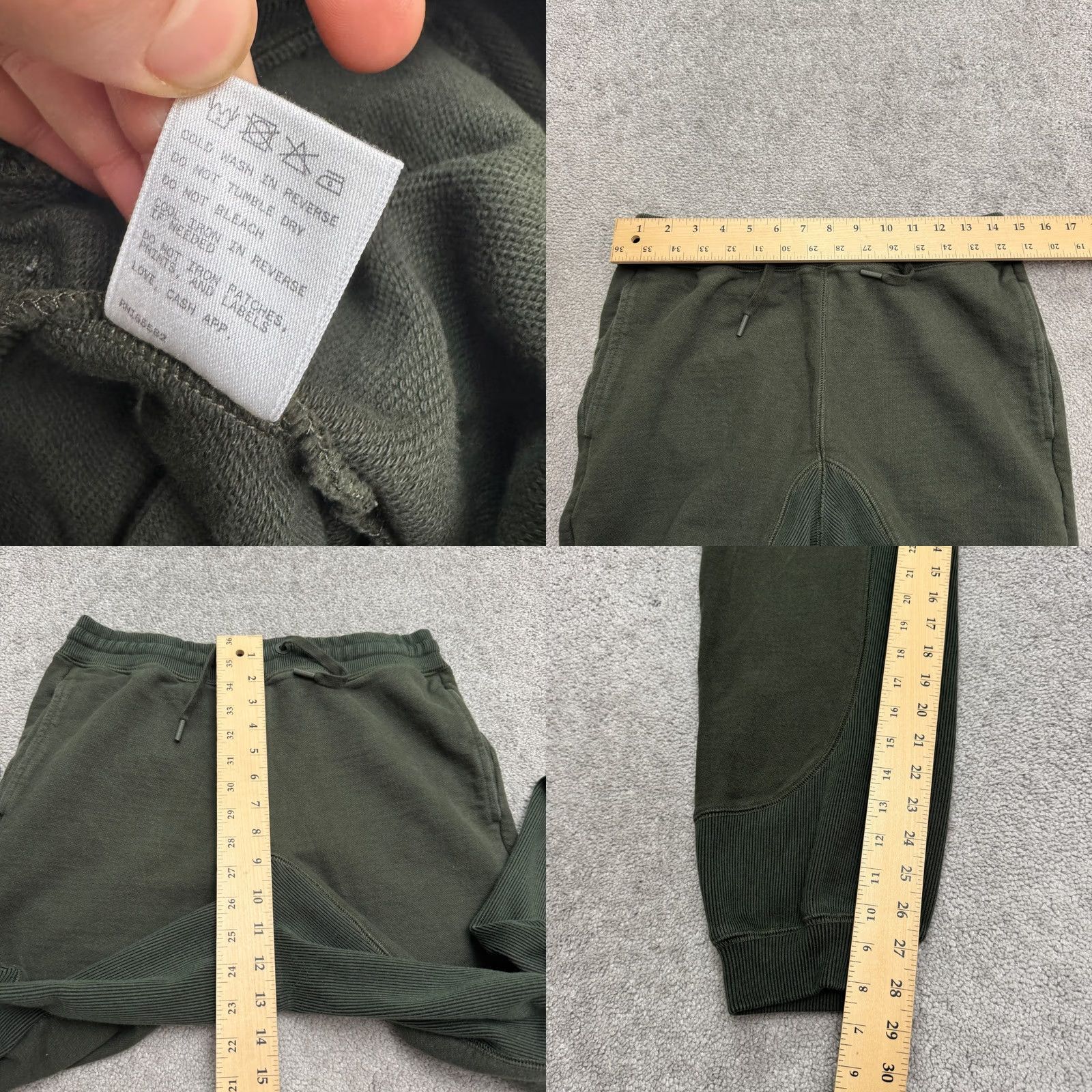 Vintage Cash App Jogger Sweatpants Mens Medium Green Casual Lounge Everyday Size US 31 - 9 Thumbnail